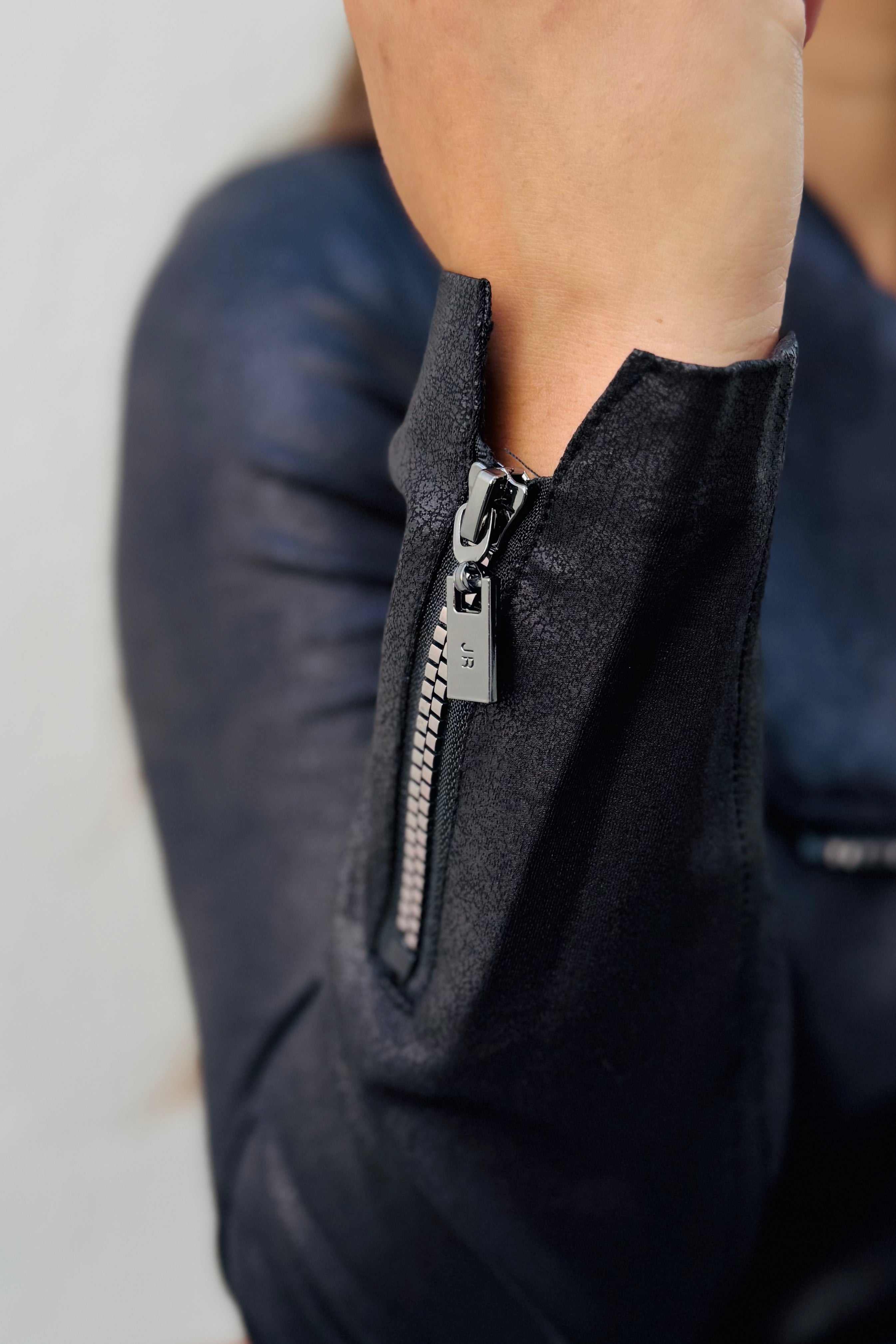 Foiled Knit Fitted Jacket