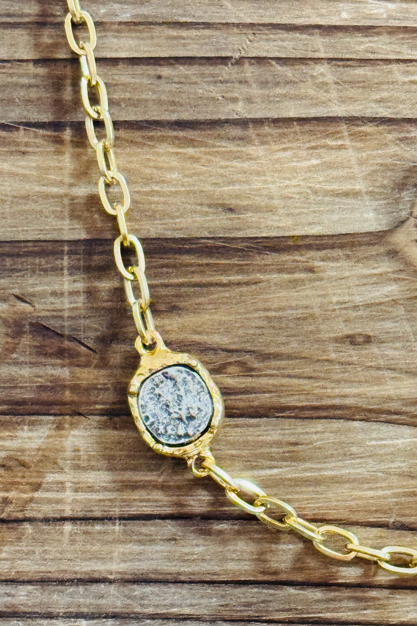 Gold Pavia & Coin Necklace