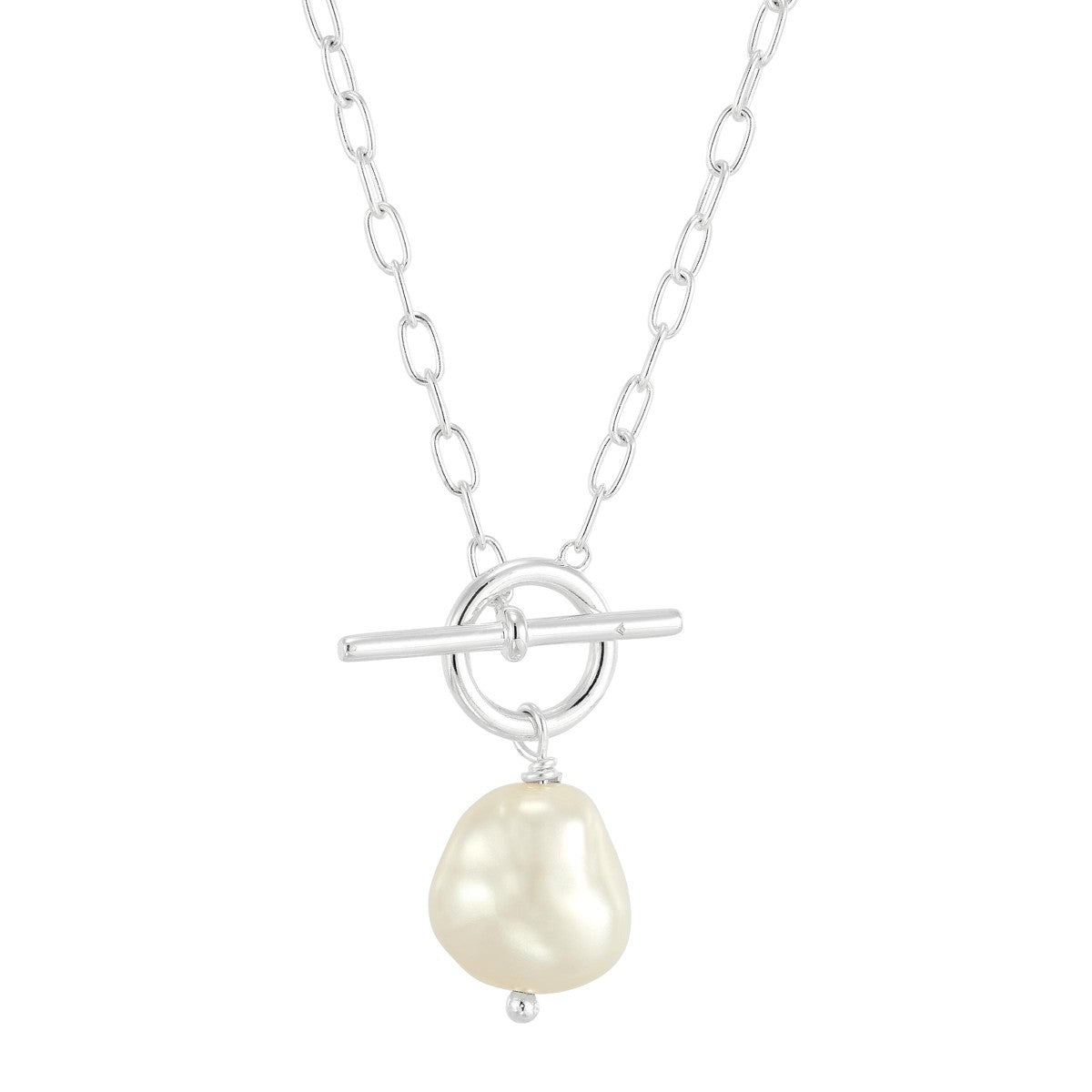 Silpada Center Attention pearl toggle necklace
