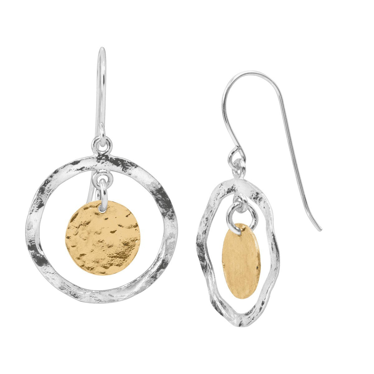 Silpada Marbella two-tone disc drop earrings