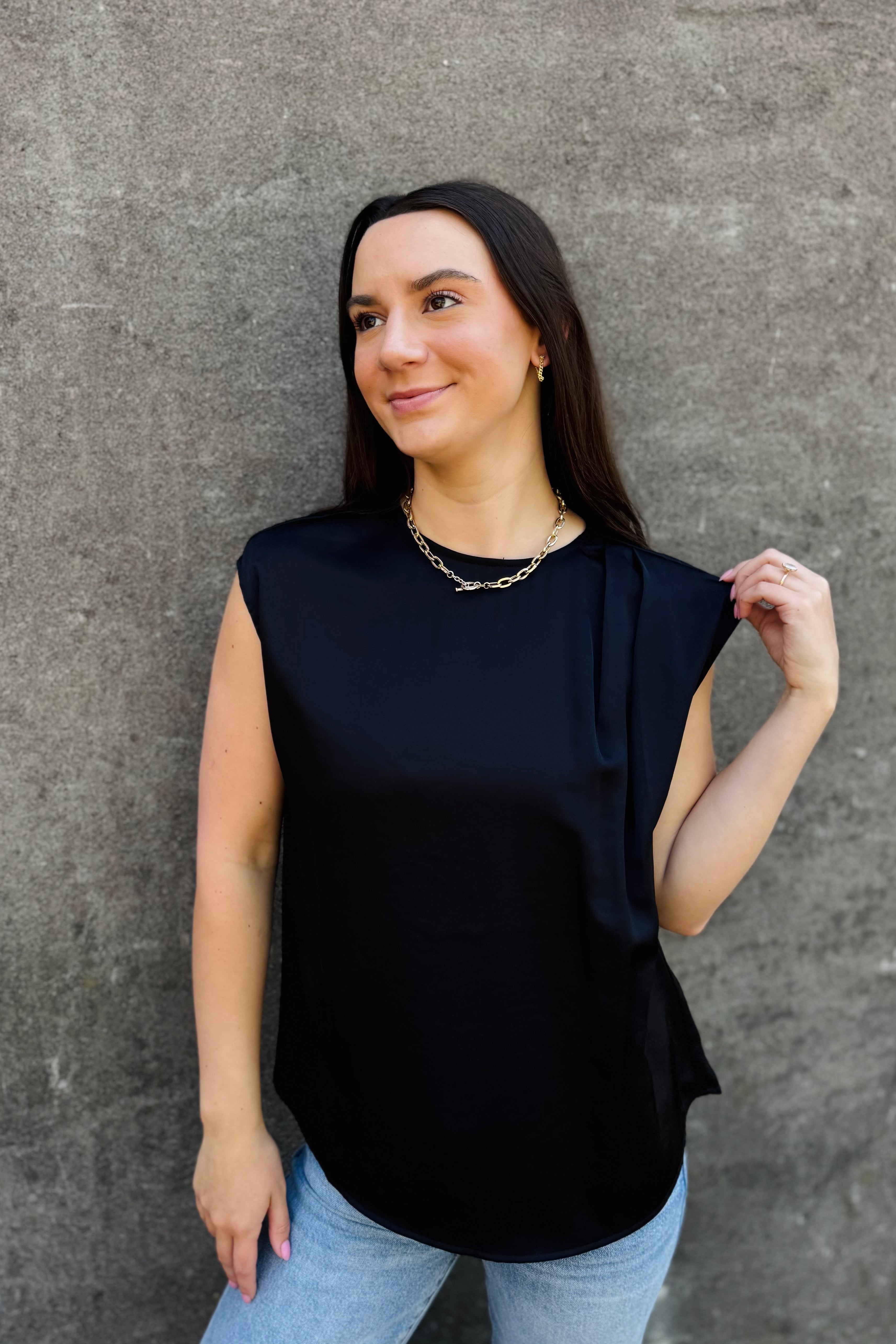 Gathering Satin Top