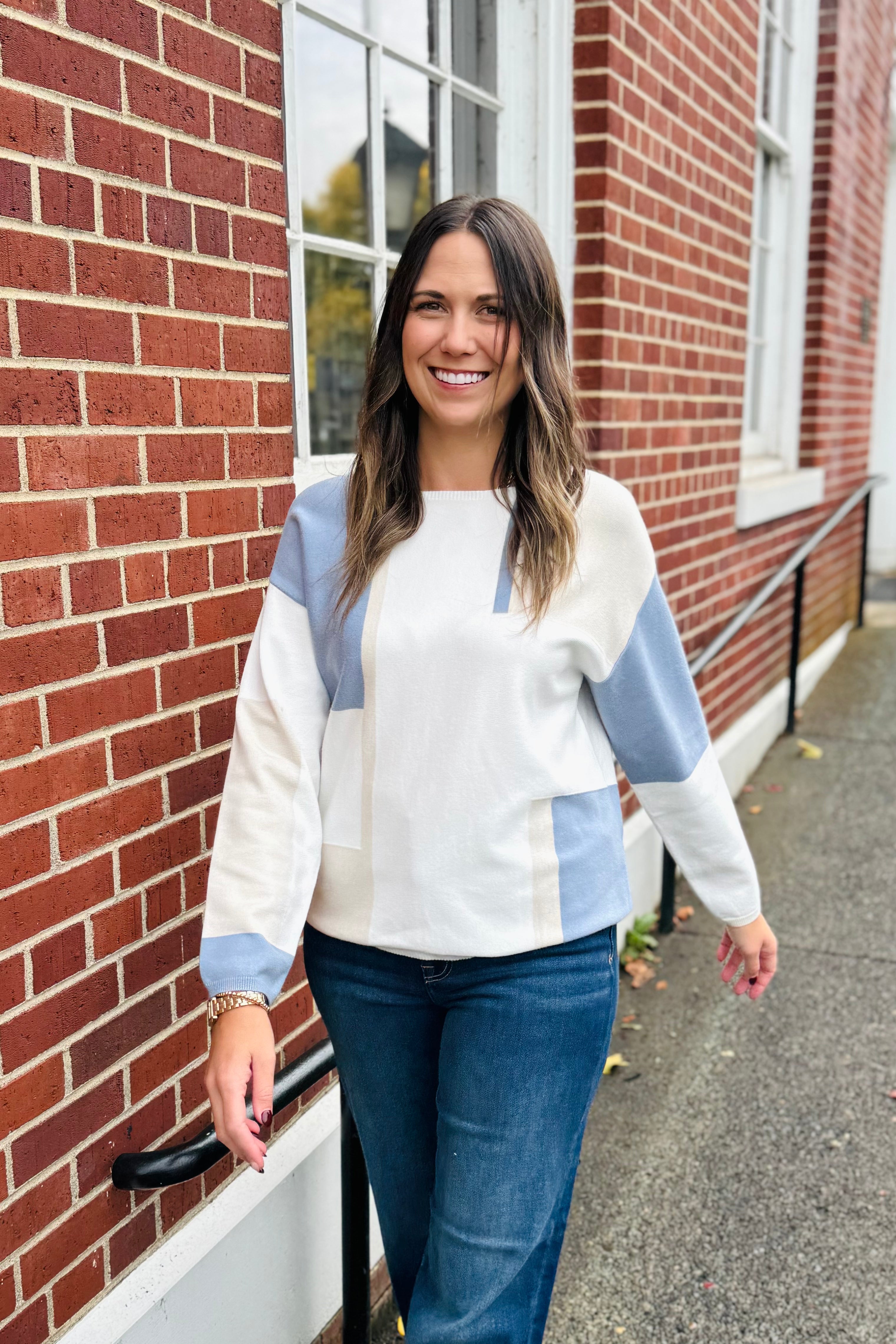 Geo Boatneck Pullover