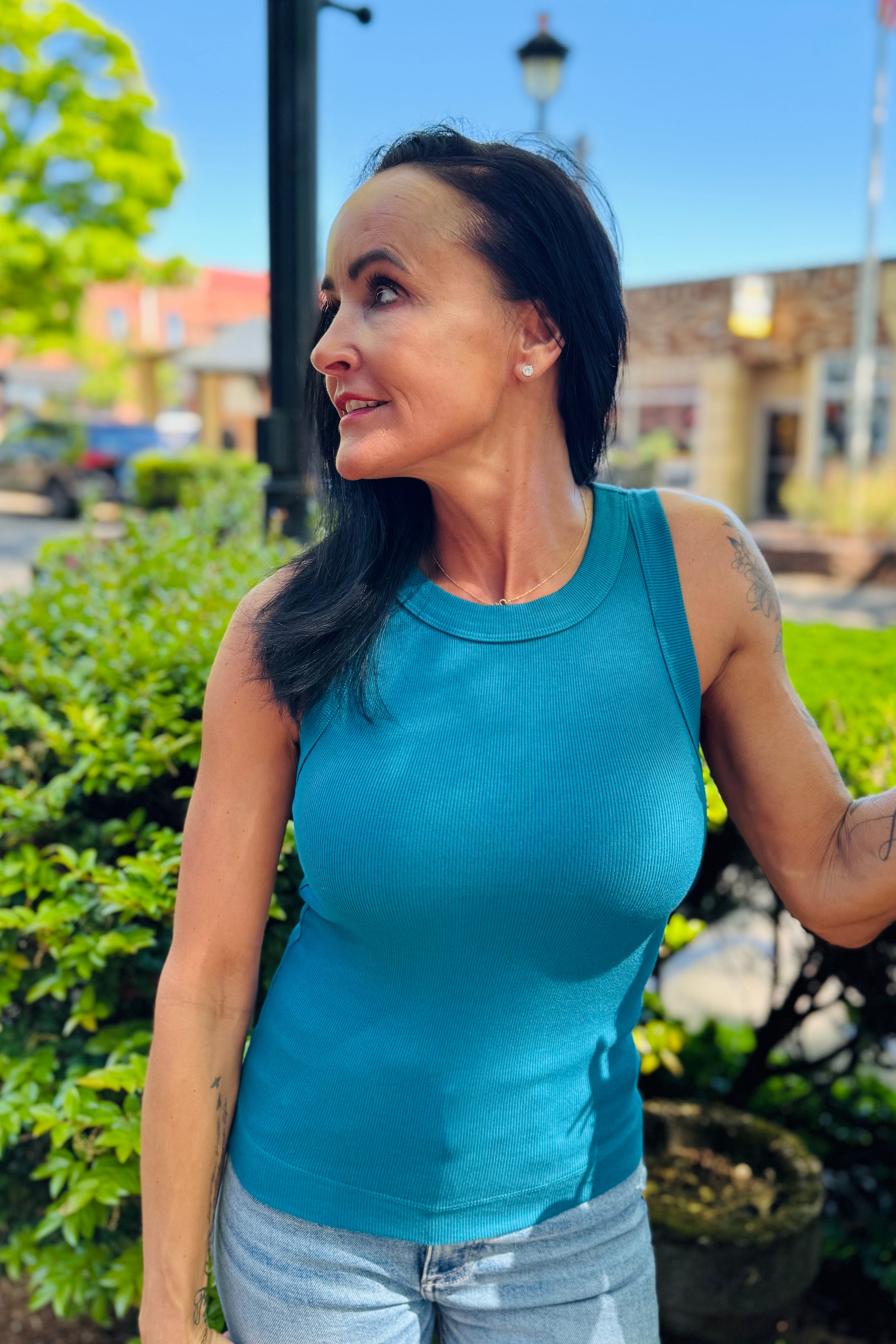 Gina Wide Binding Crop Top