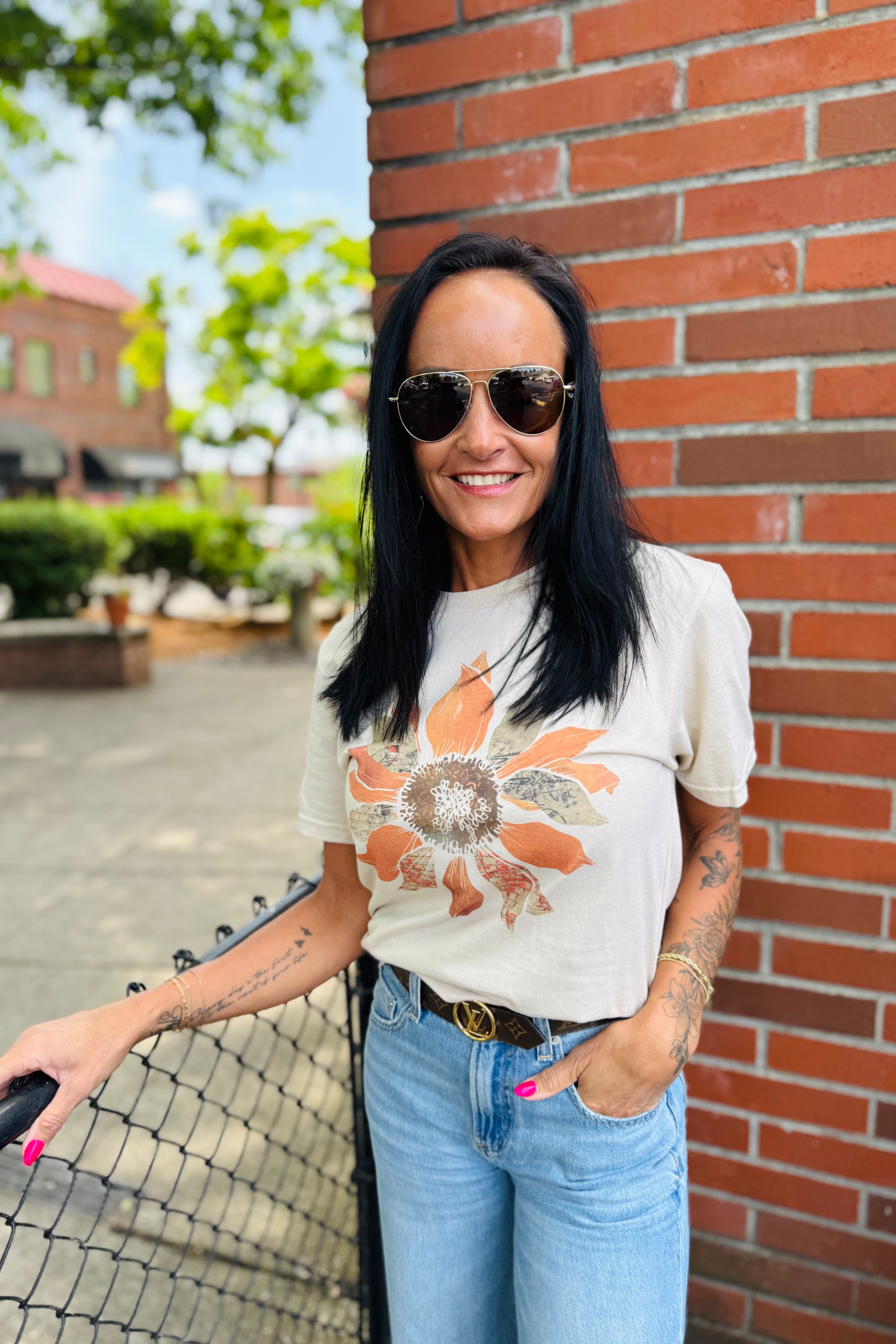 Grunge Sunflower Tee