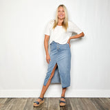 Hutton Denim Midi Skirt