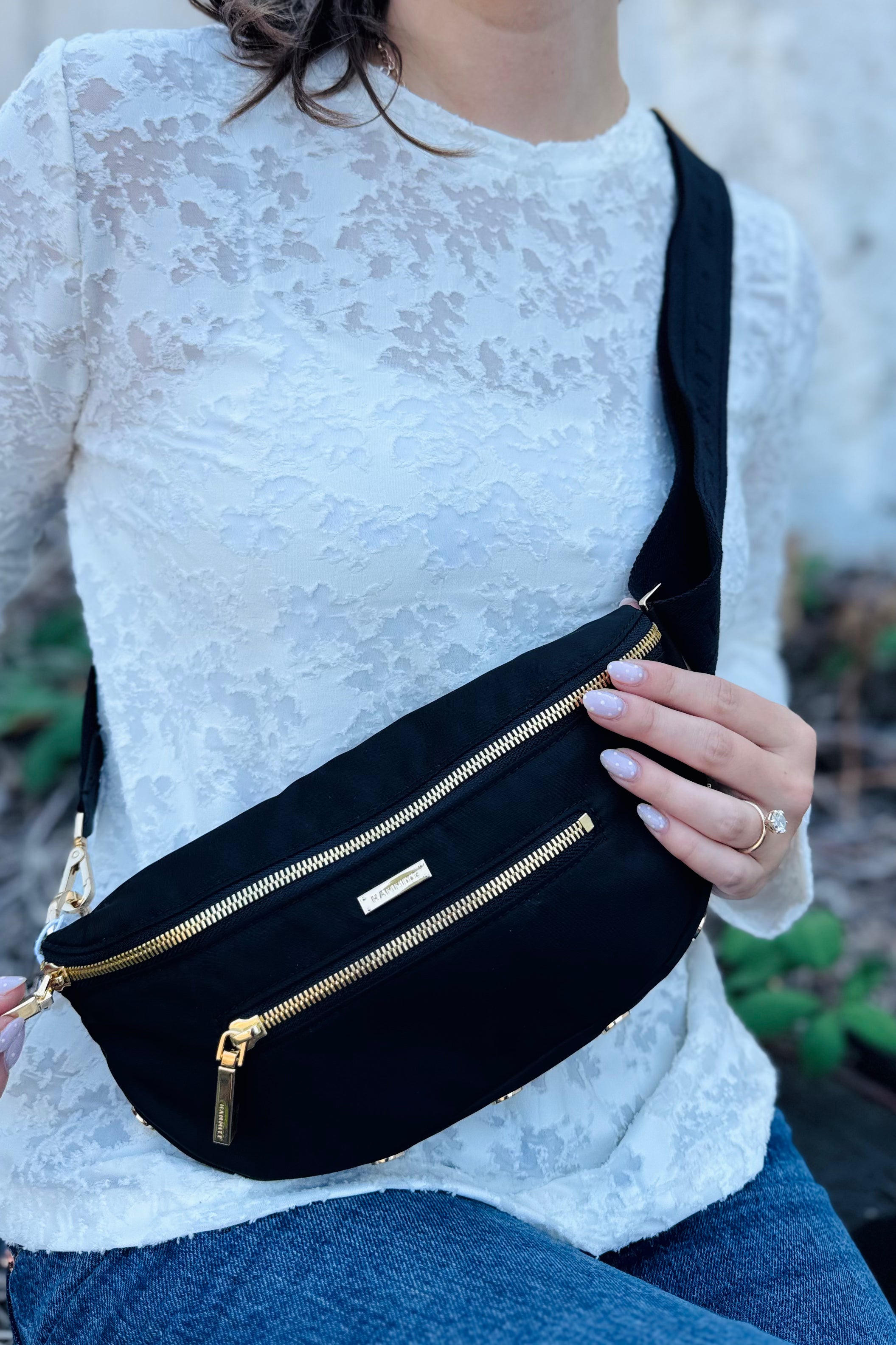 Charles Med Crossbody - Black Nylon