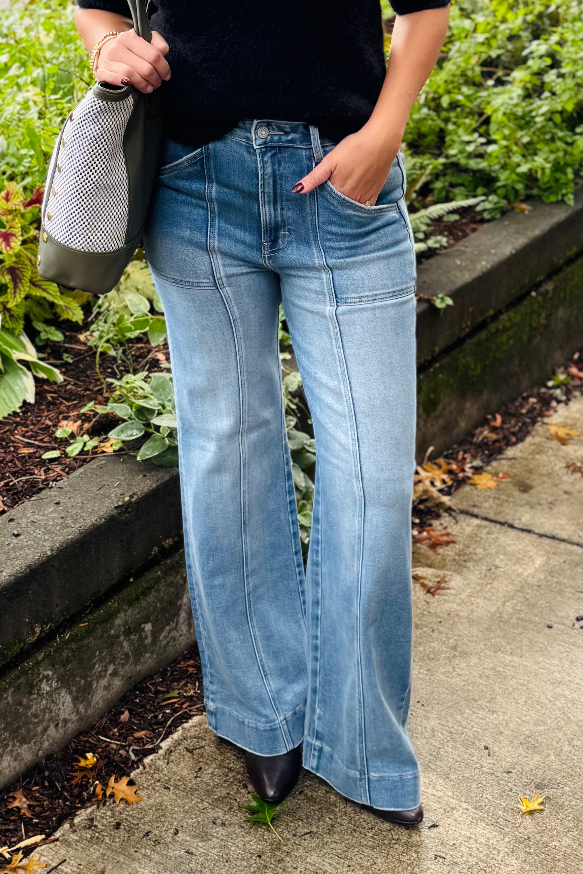 Happi High Rise Flare Jeans-Medium