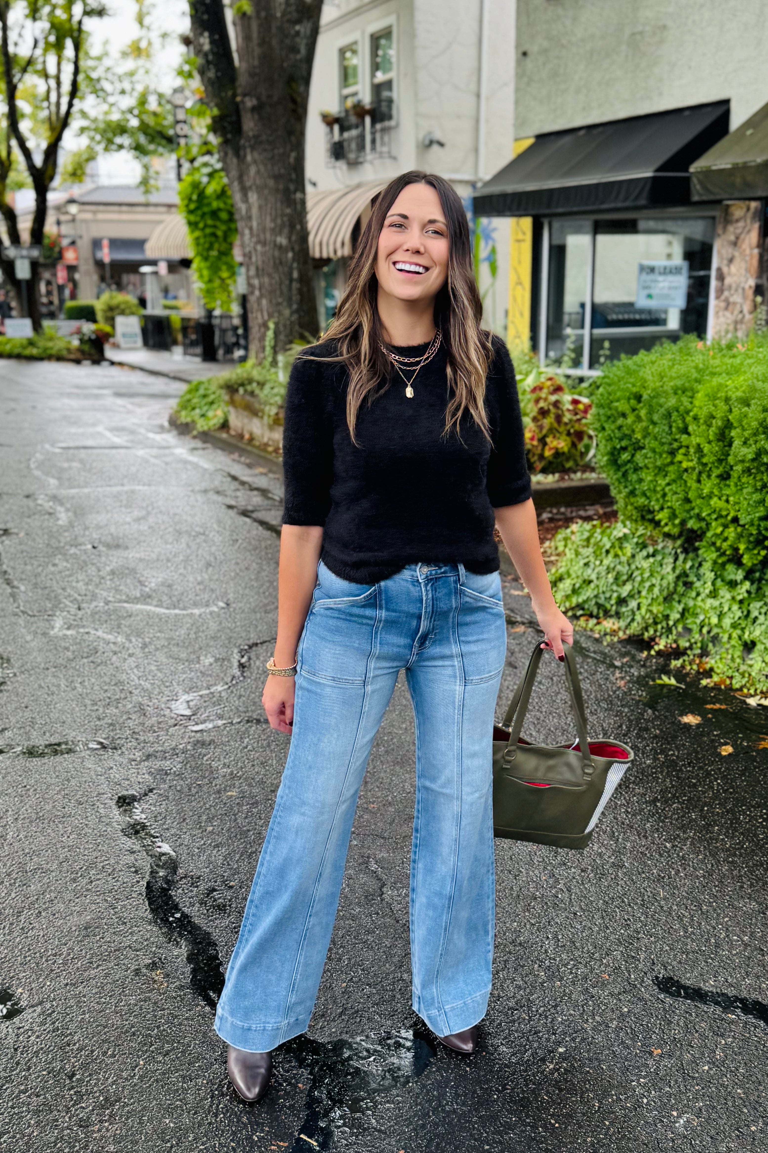 Happi High Rise Flare Jeans-Medium