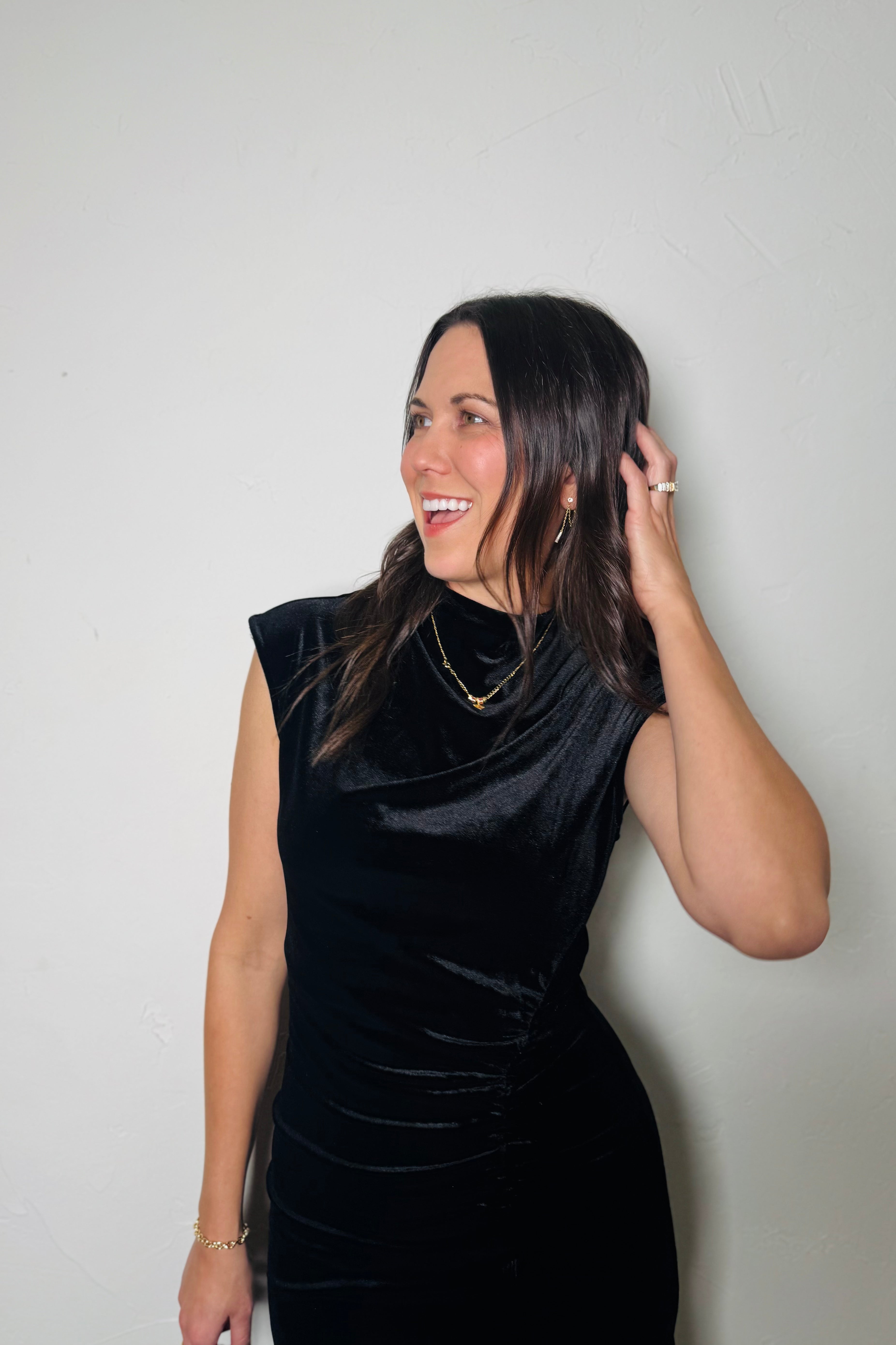 Modern Velvet Midi Dress