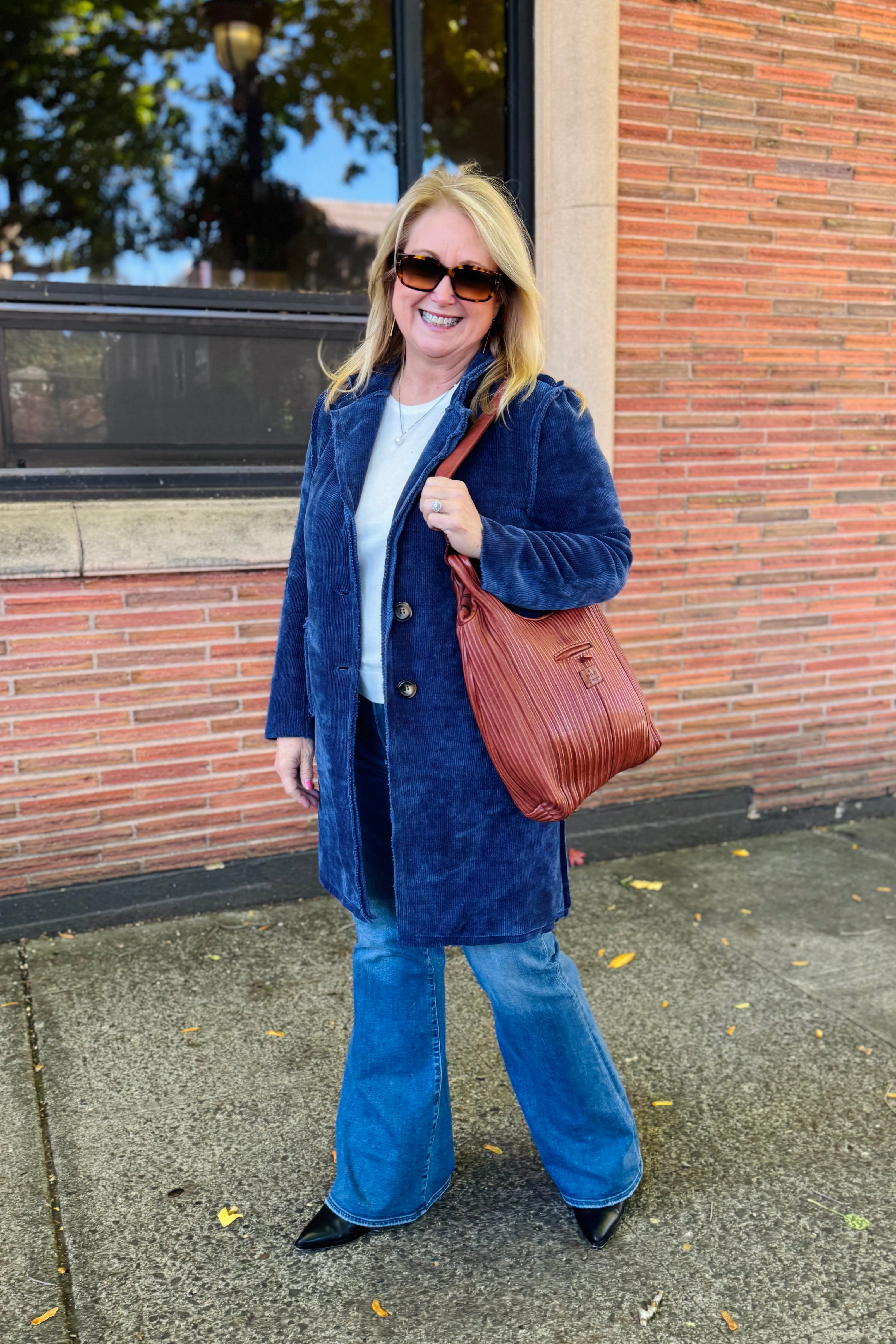 Cozy Corduroy Mid Length Jacket