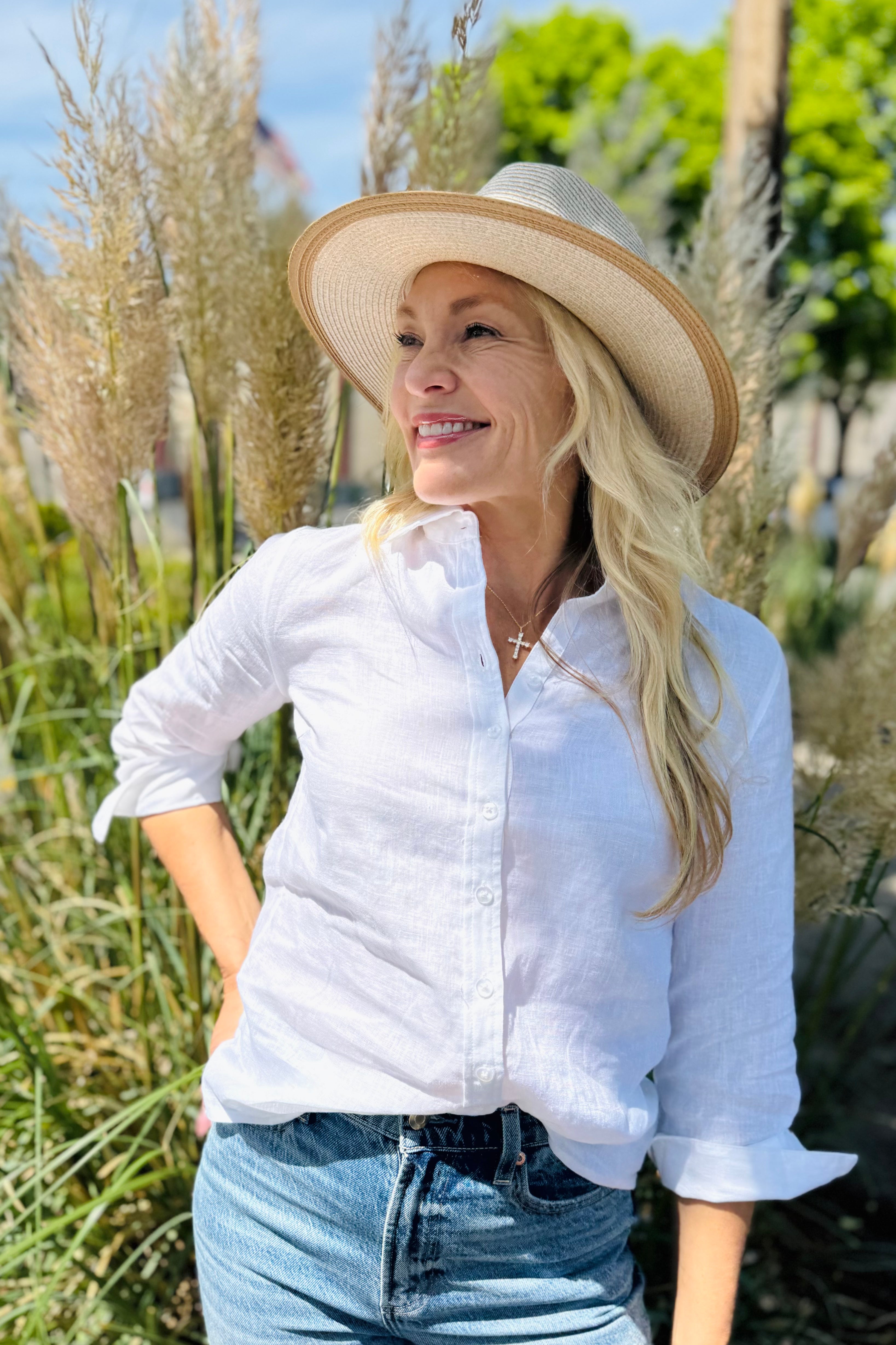 3/4 Sleeve Linen Shirt