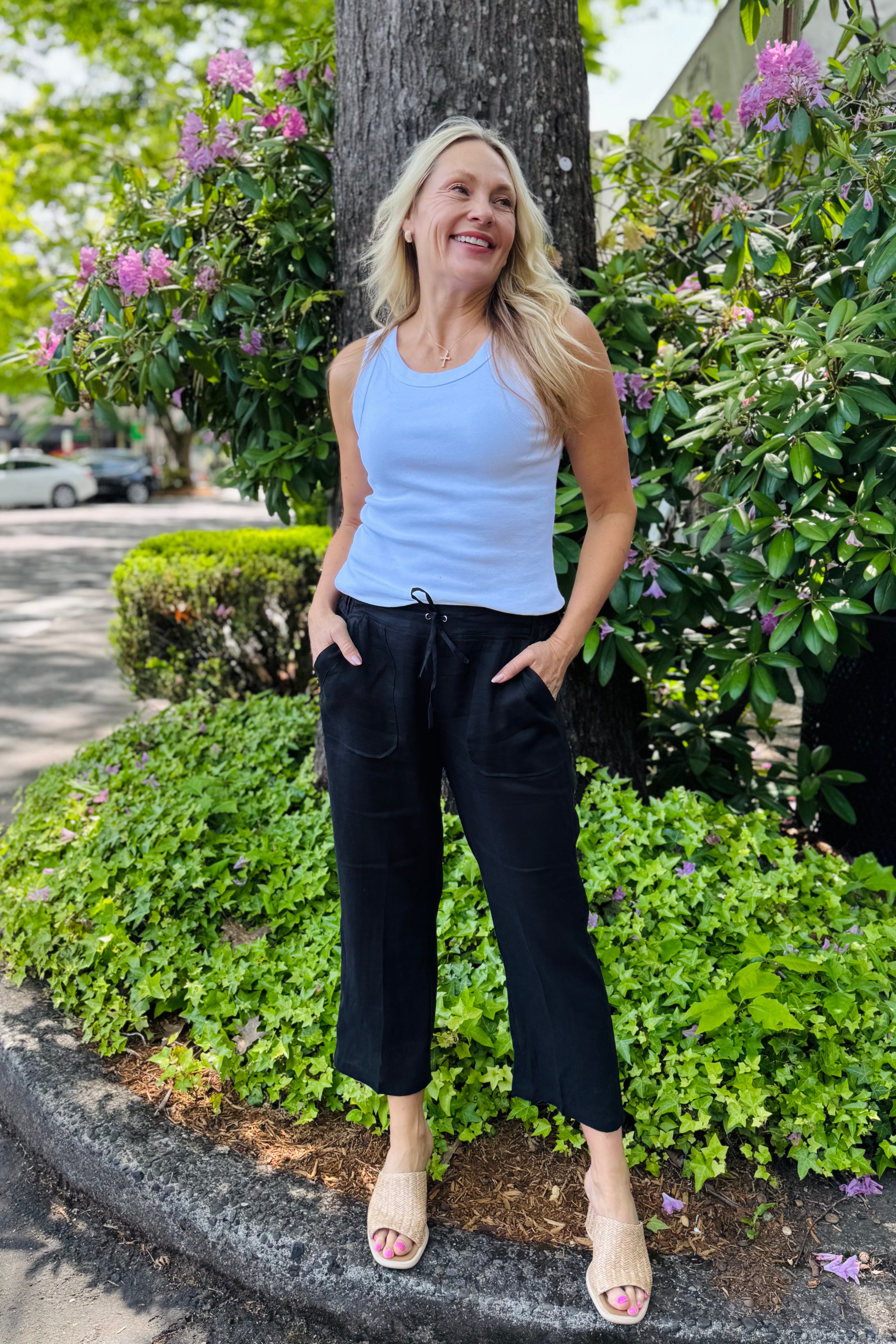 Cropped Linen Pant