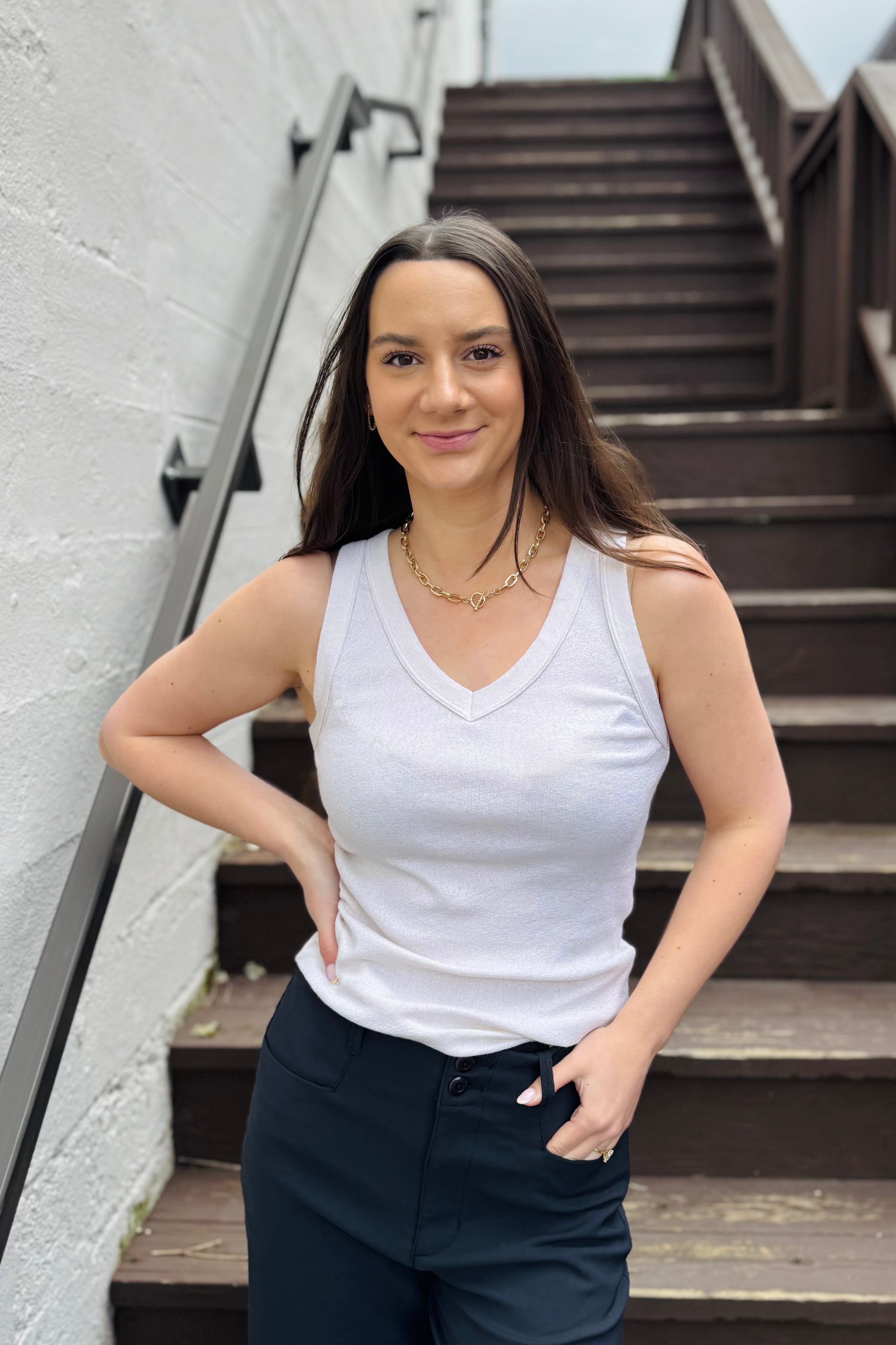Maya Tank Top - Chalk