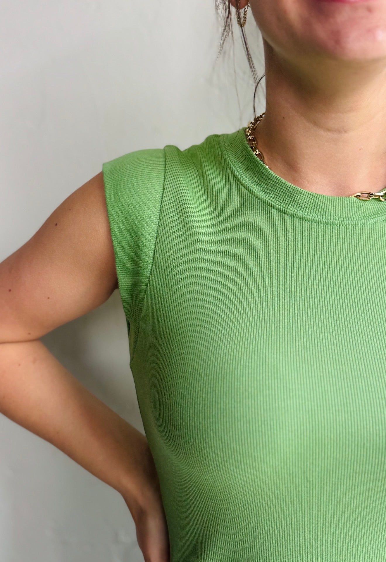Rhea Power Shoulder Tee
