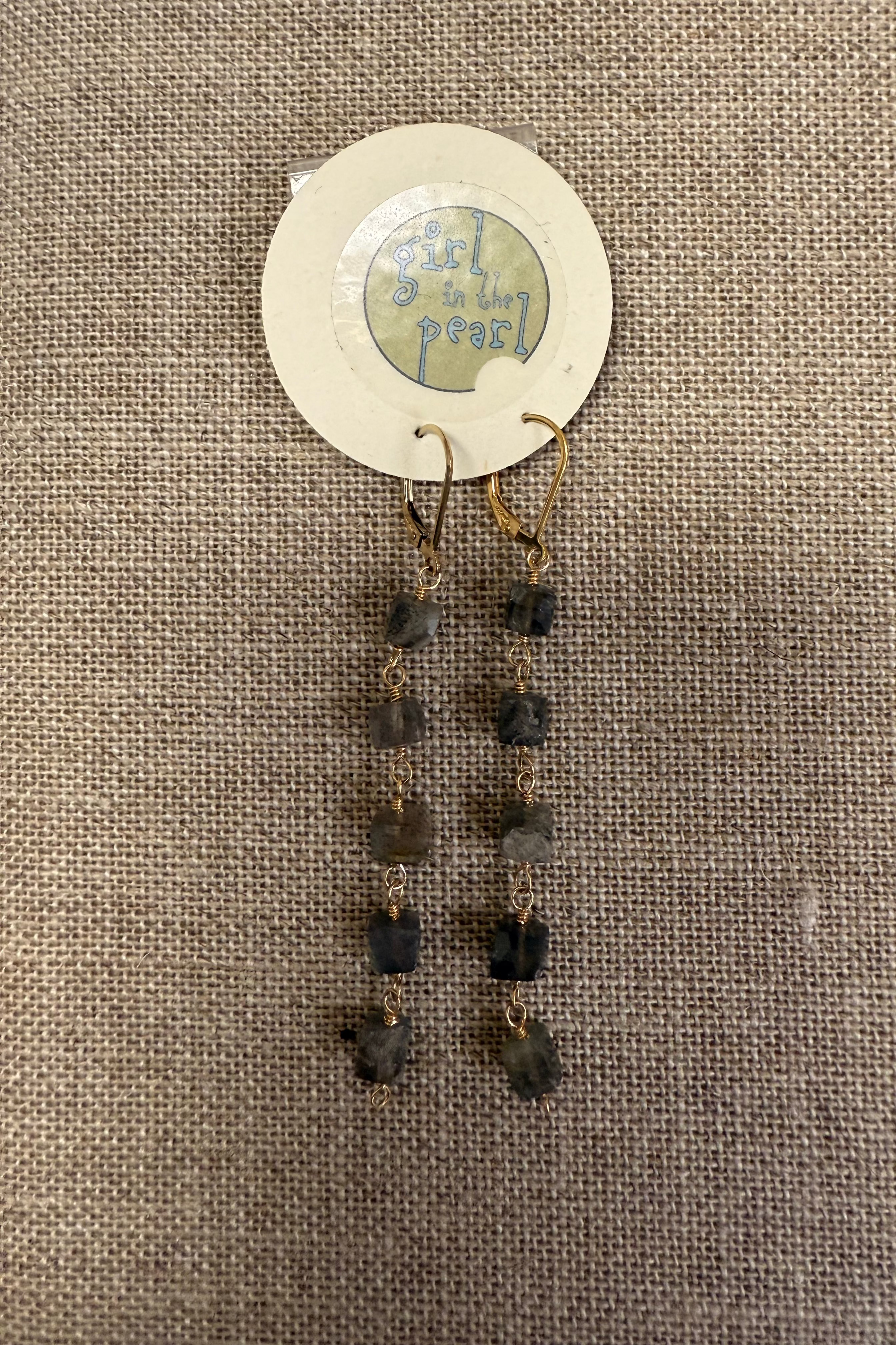 14K Gold and Labradorite Earrings