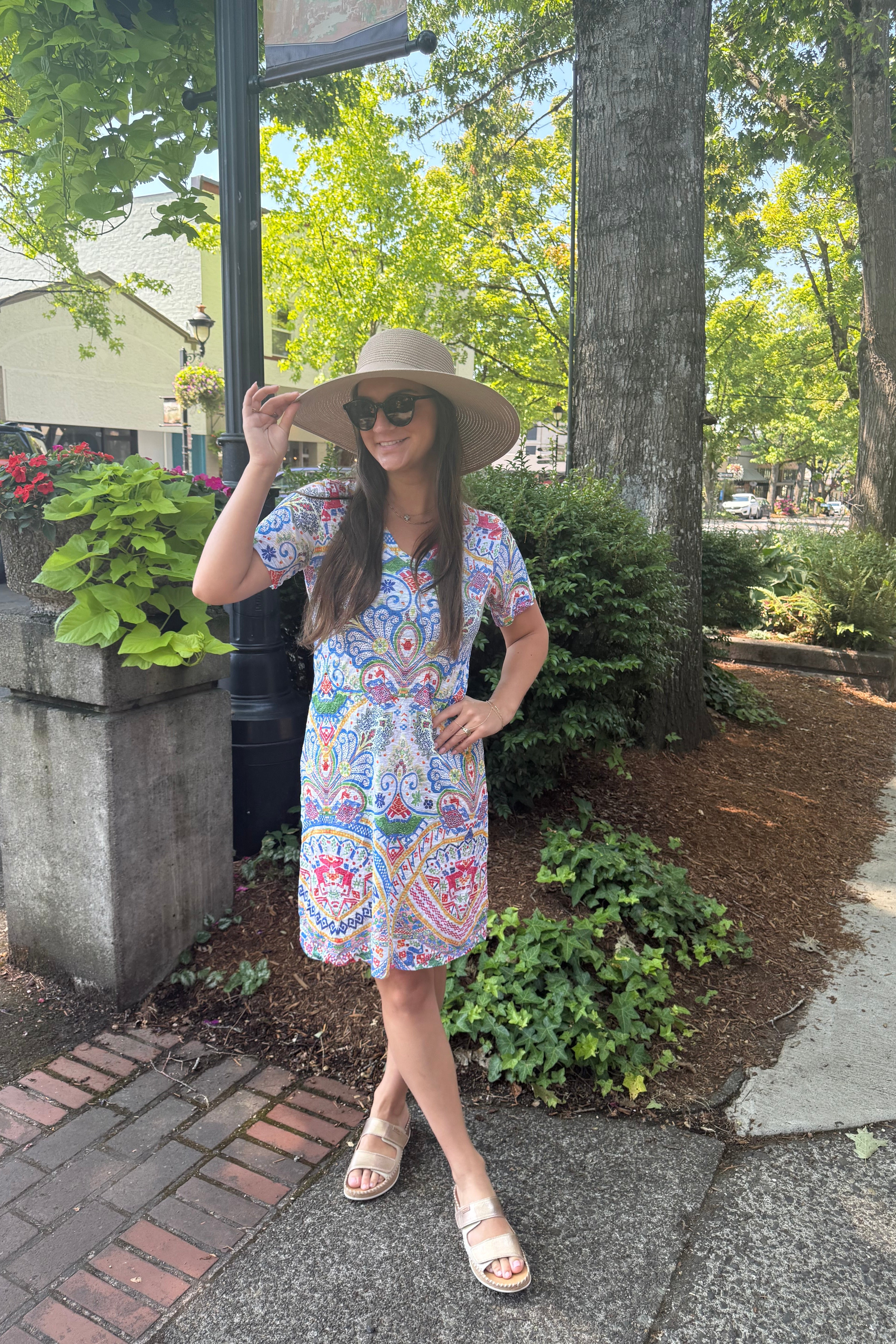Azure V-Neck Dress
