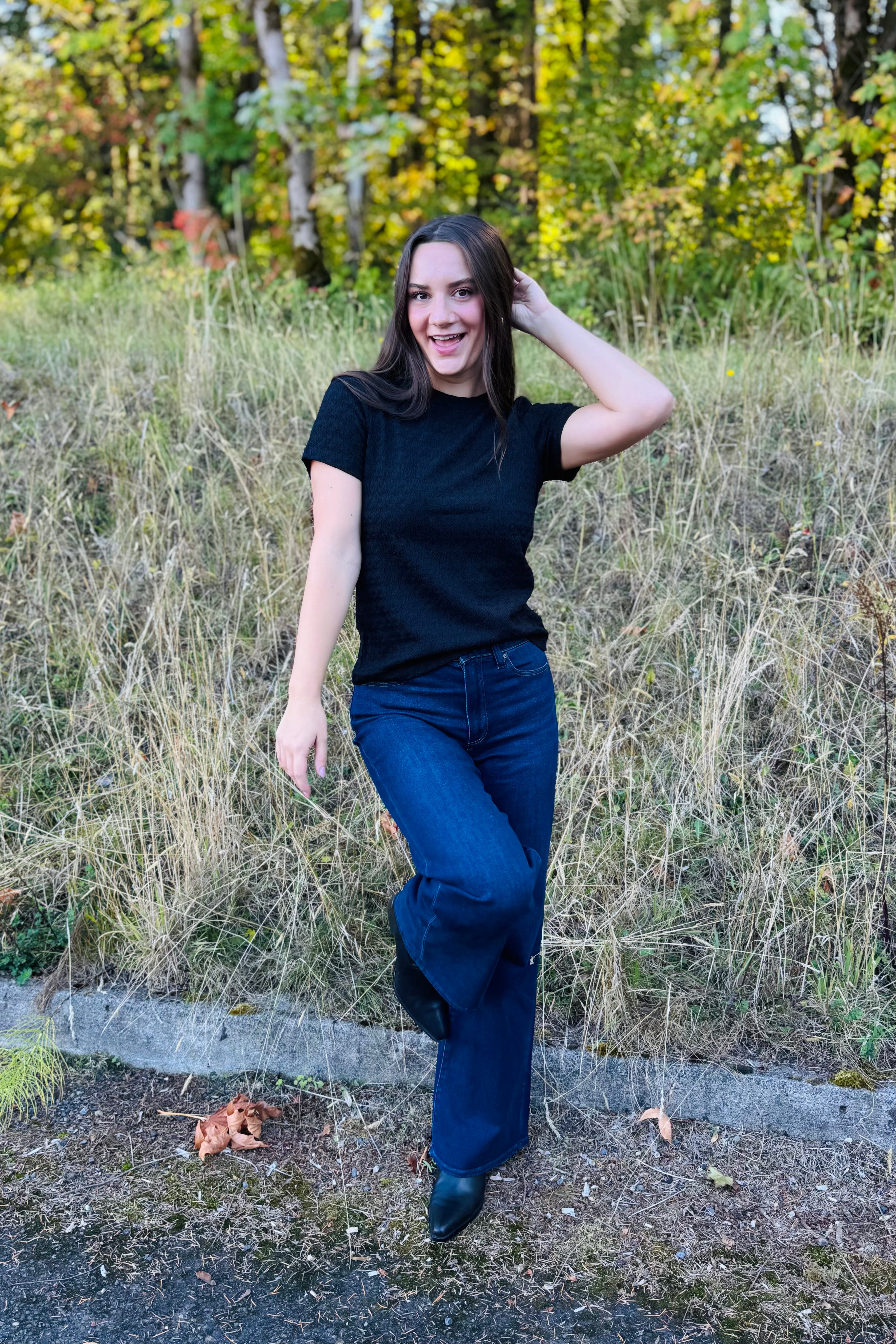 Icon Textured Tee - Black