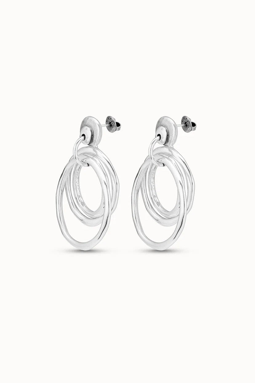 Silver-Plated Irregular Hoop Earrings
