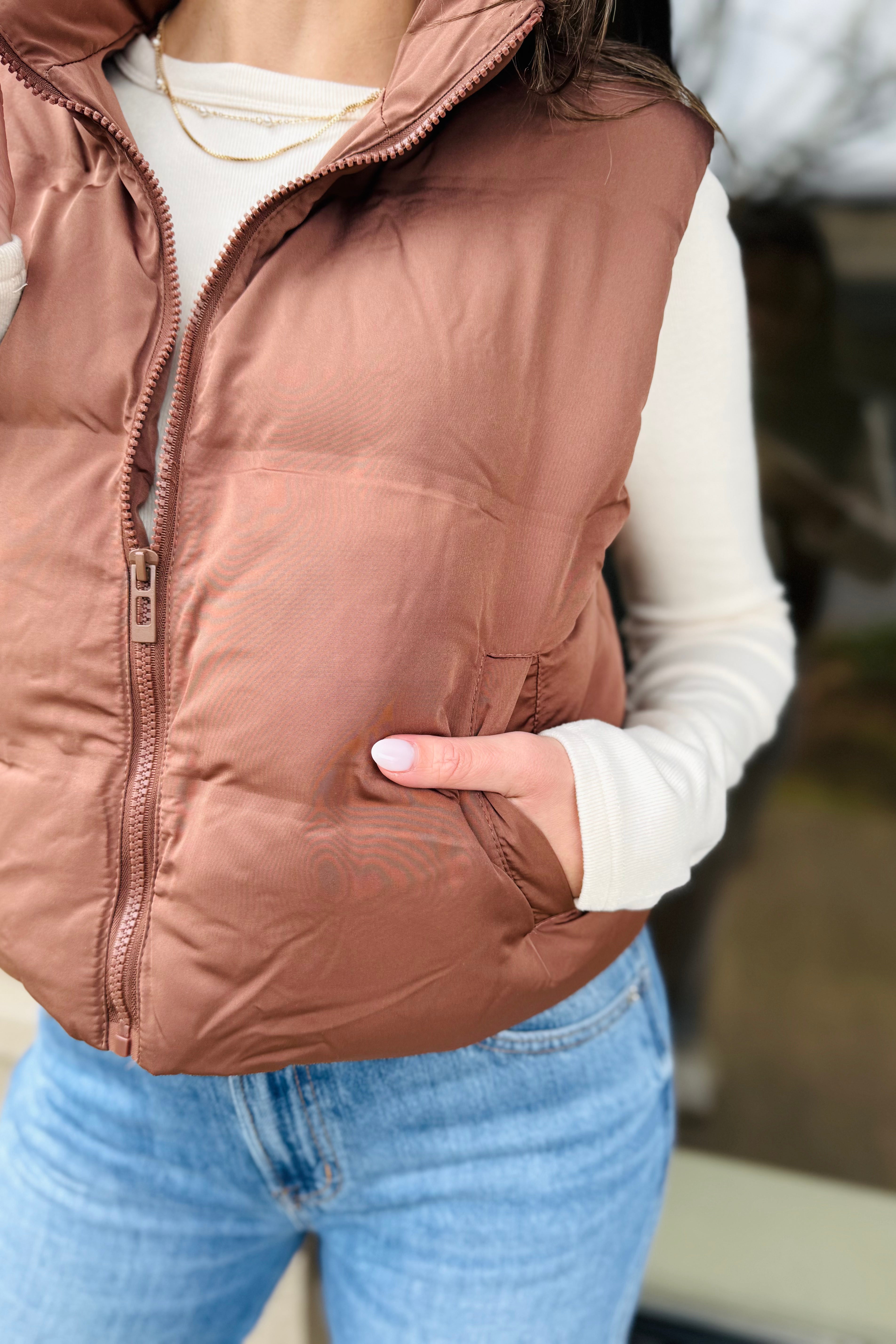 Issey Vest-Cappuccino