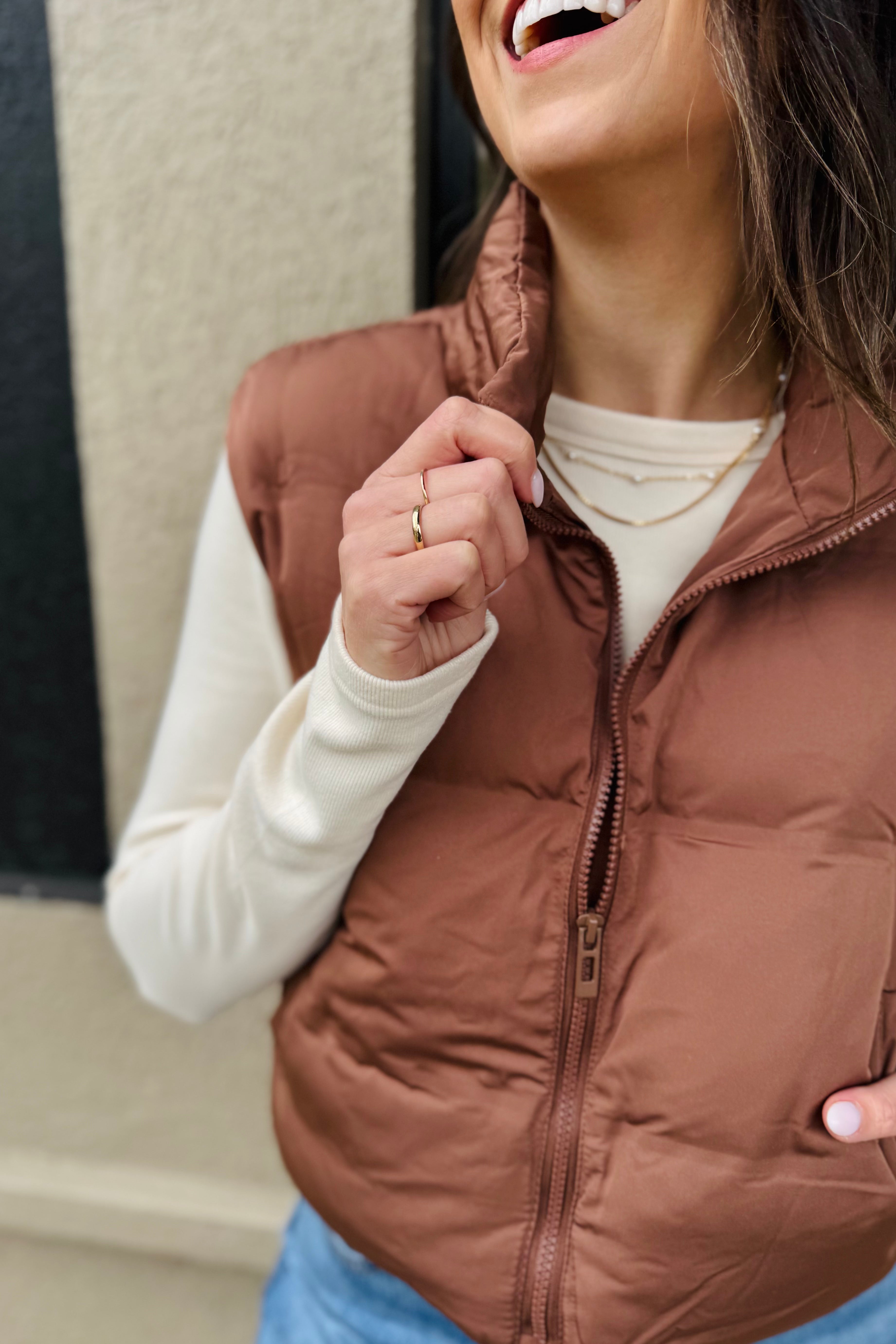 Issey Vest-Cappuccino