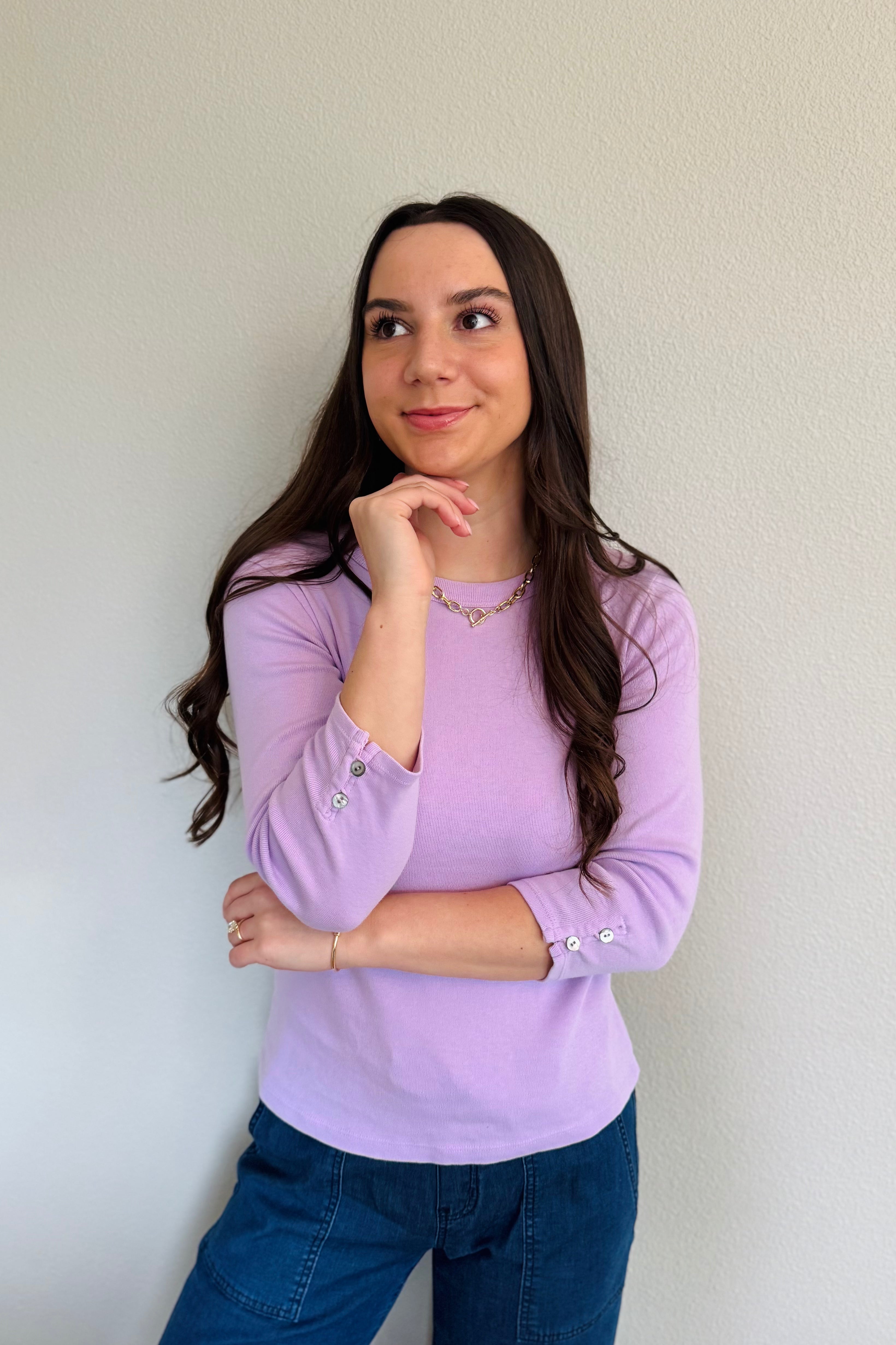 Joyce 3/4 Button Sleeve-Whimsy