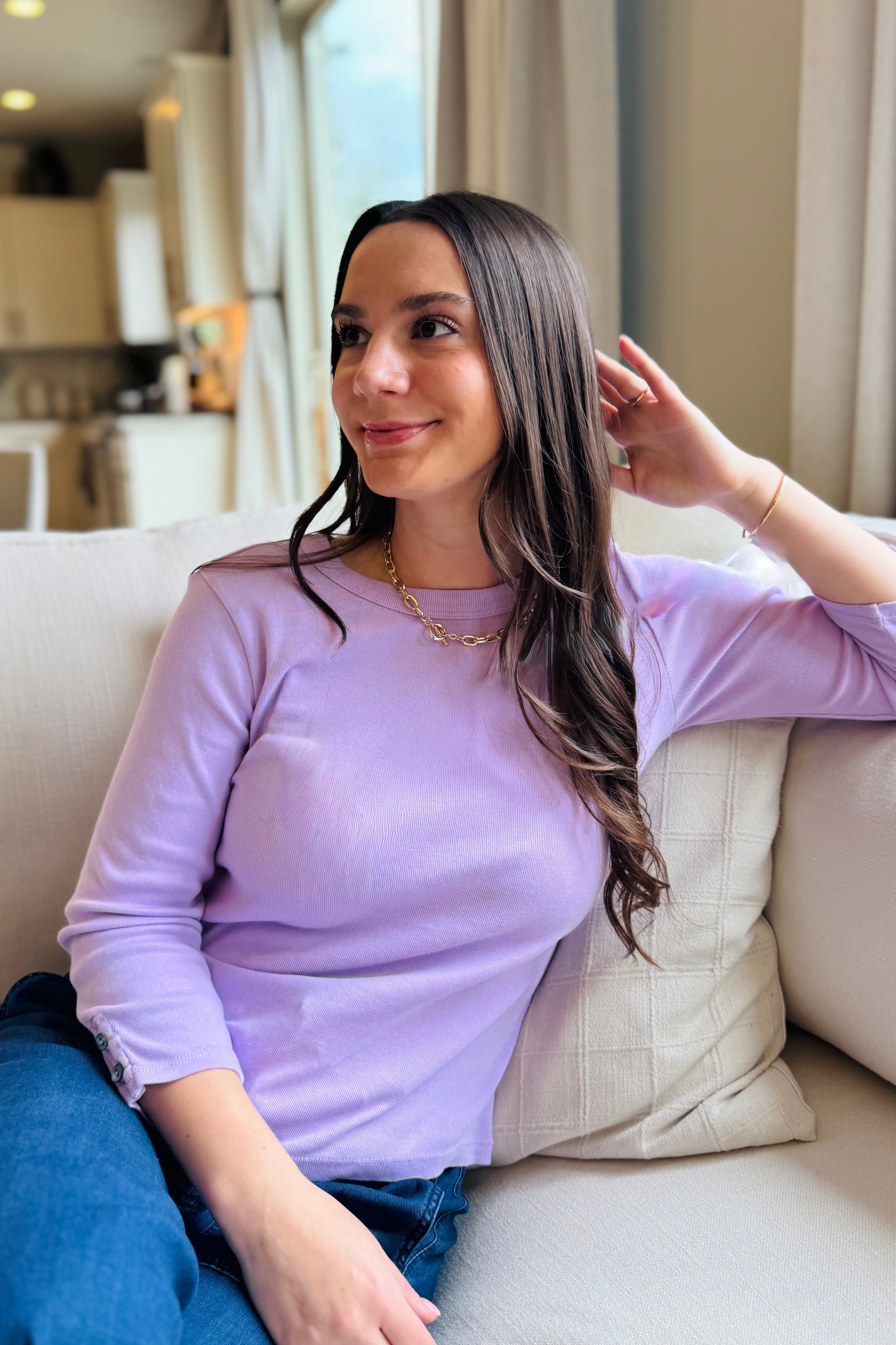 Joyce 3/4 Button Sleeve-Whimsy