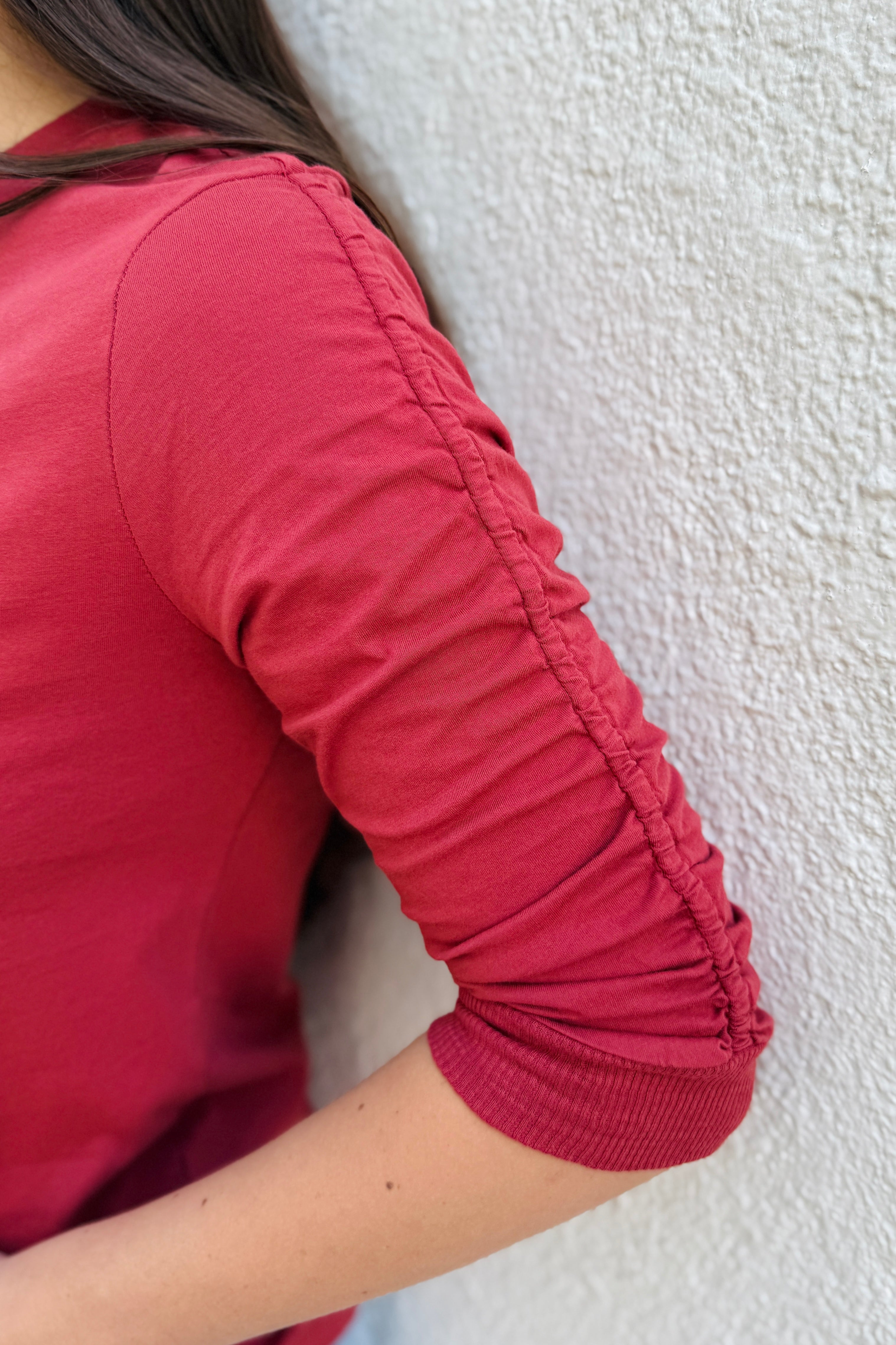 Julia Knit Top-Rusty Red