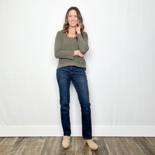 Long Sleeve Waffle Top