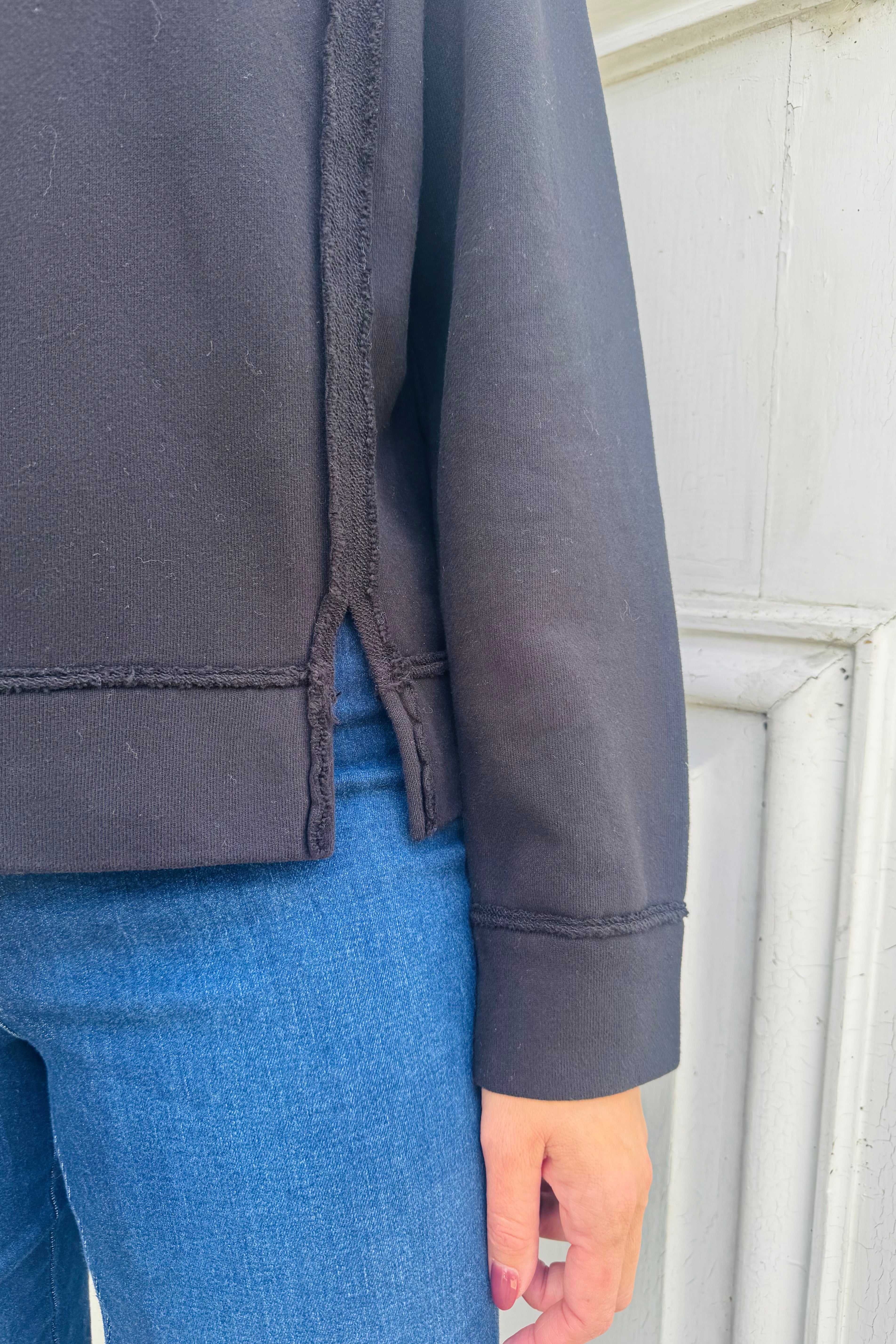 L/S Oversized Crew - Black