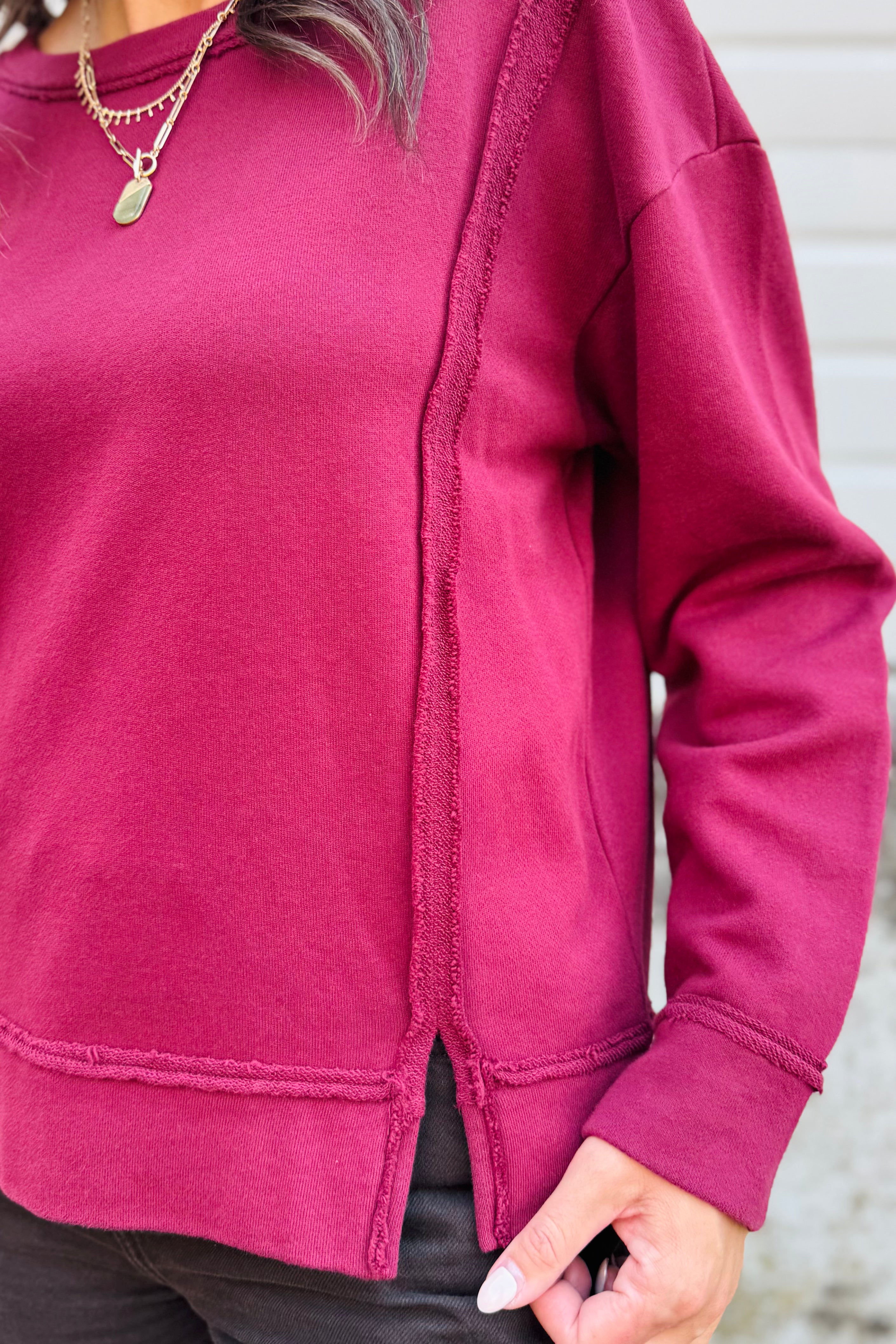 L/S Oversized Crew - Astroberry