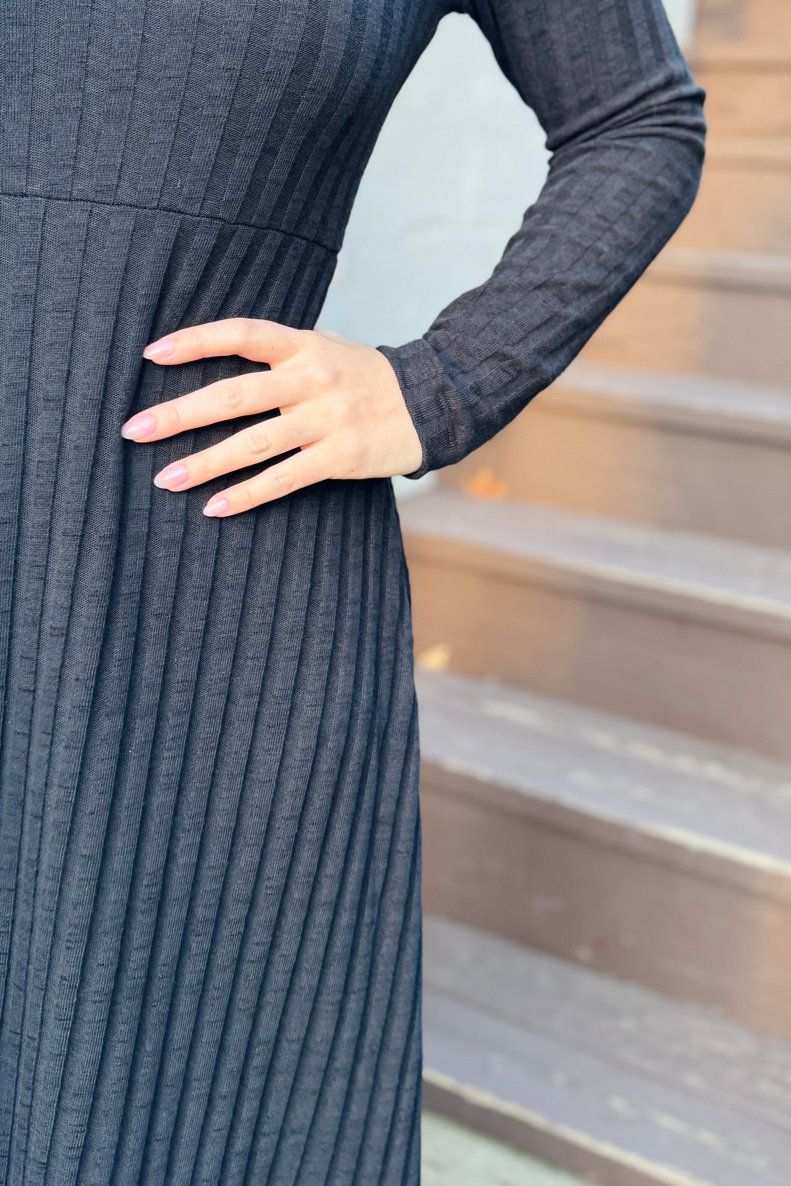 Lenox Mock Neck Midi Dress