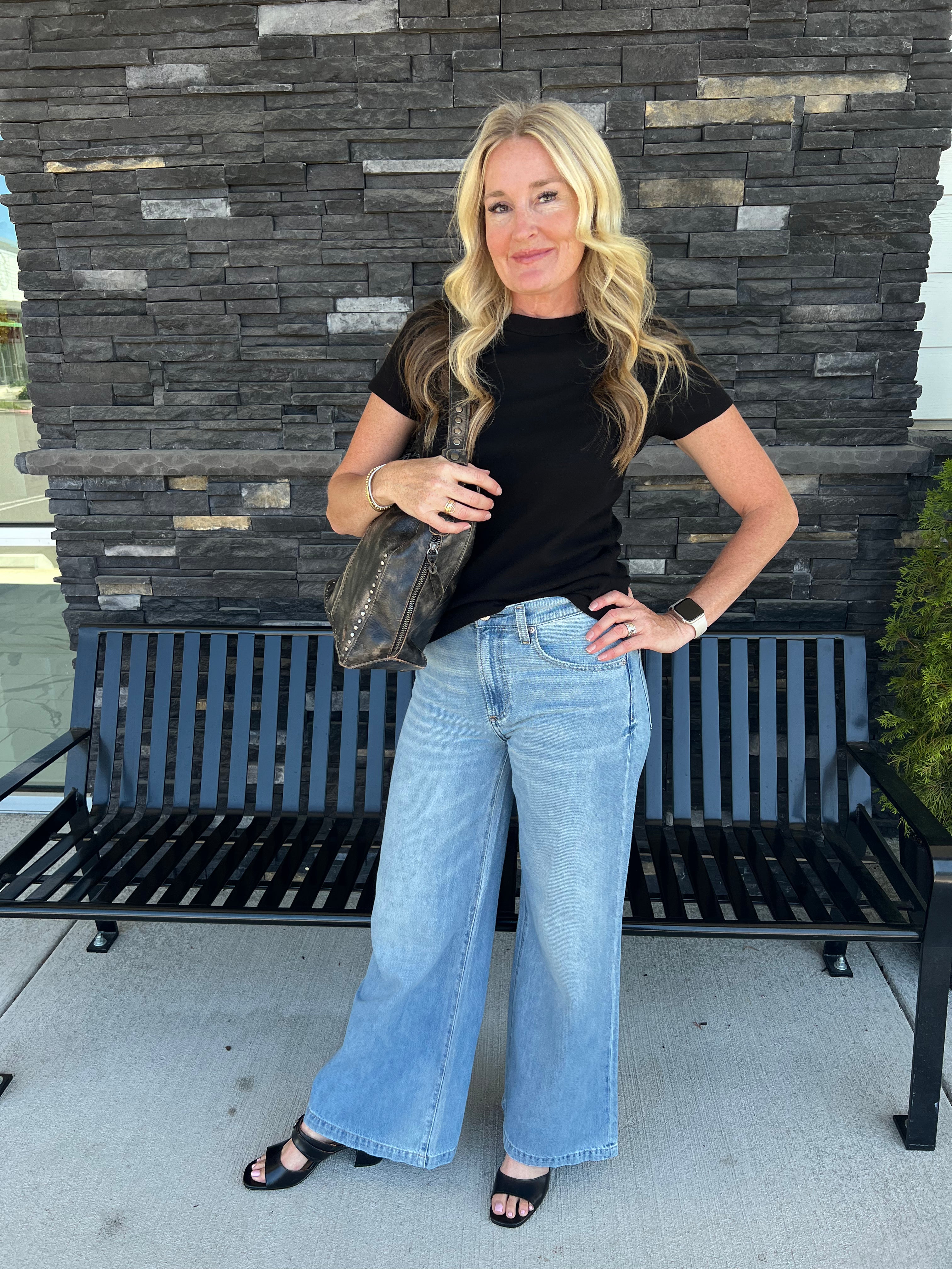 The Lexy tee is the definition of classic. This tee has a body skimming fit, features a capped short sleeve that hits just right and a crewneck with wide binding. Made from our bestselling 1x1 Cotton fabric that is a heavier weight cotton rib that washes well and keeps it shape.