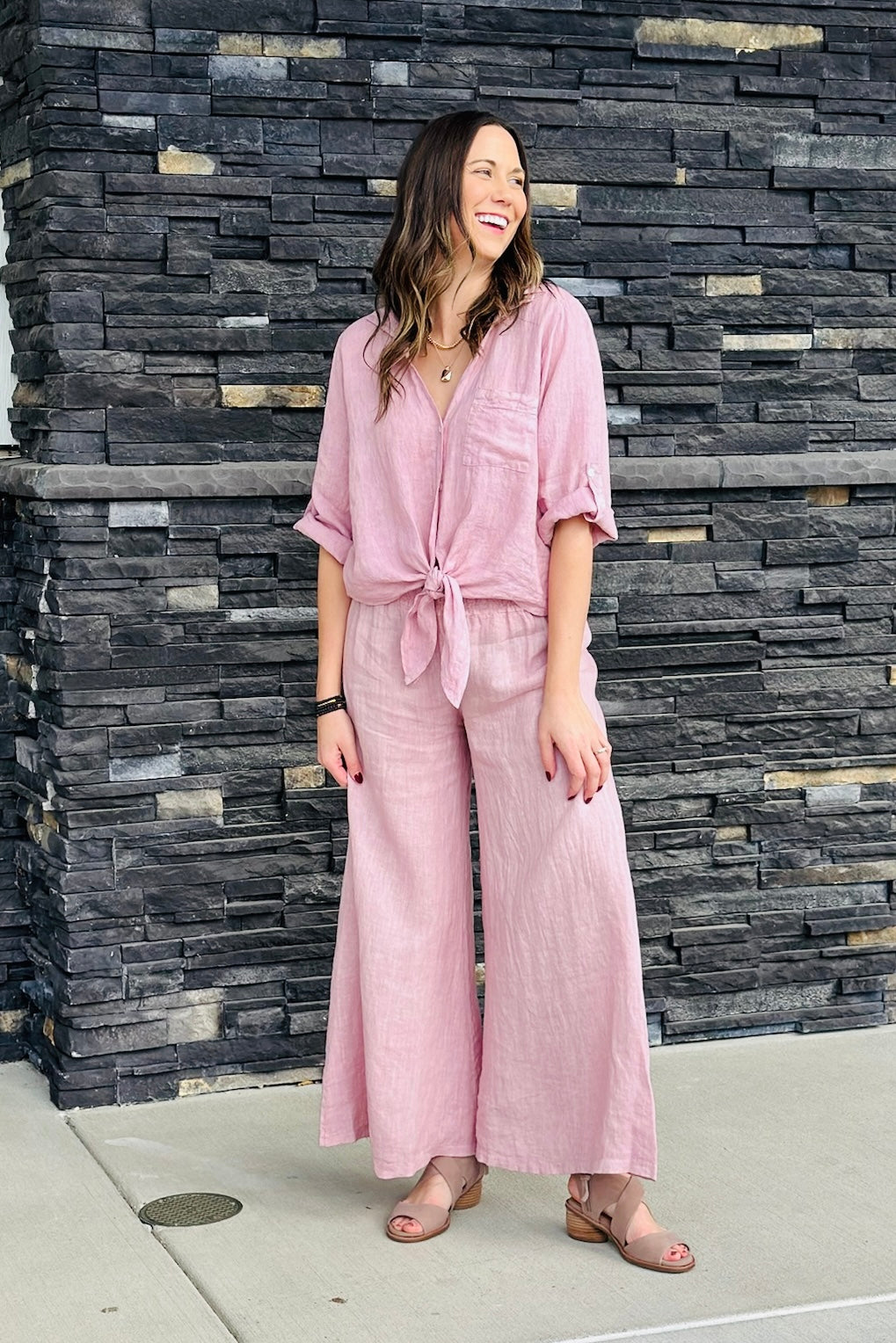 Linen Palazzo Pant