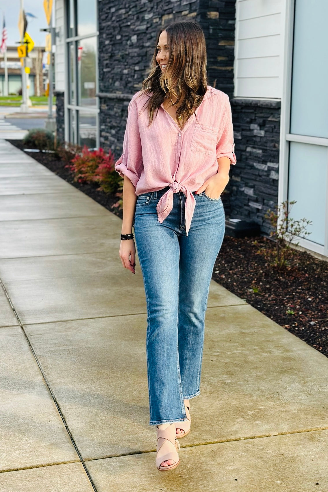 Linen Tie Shirt