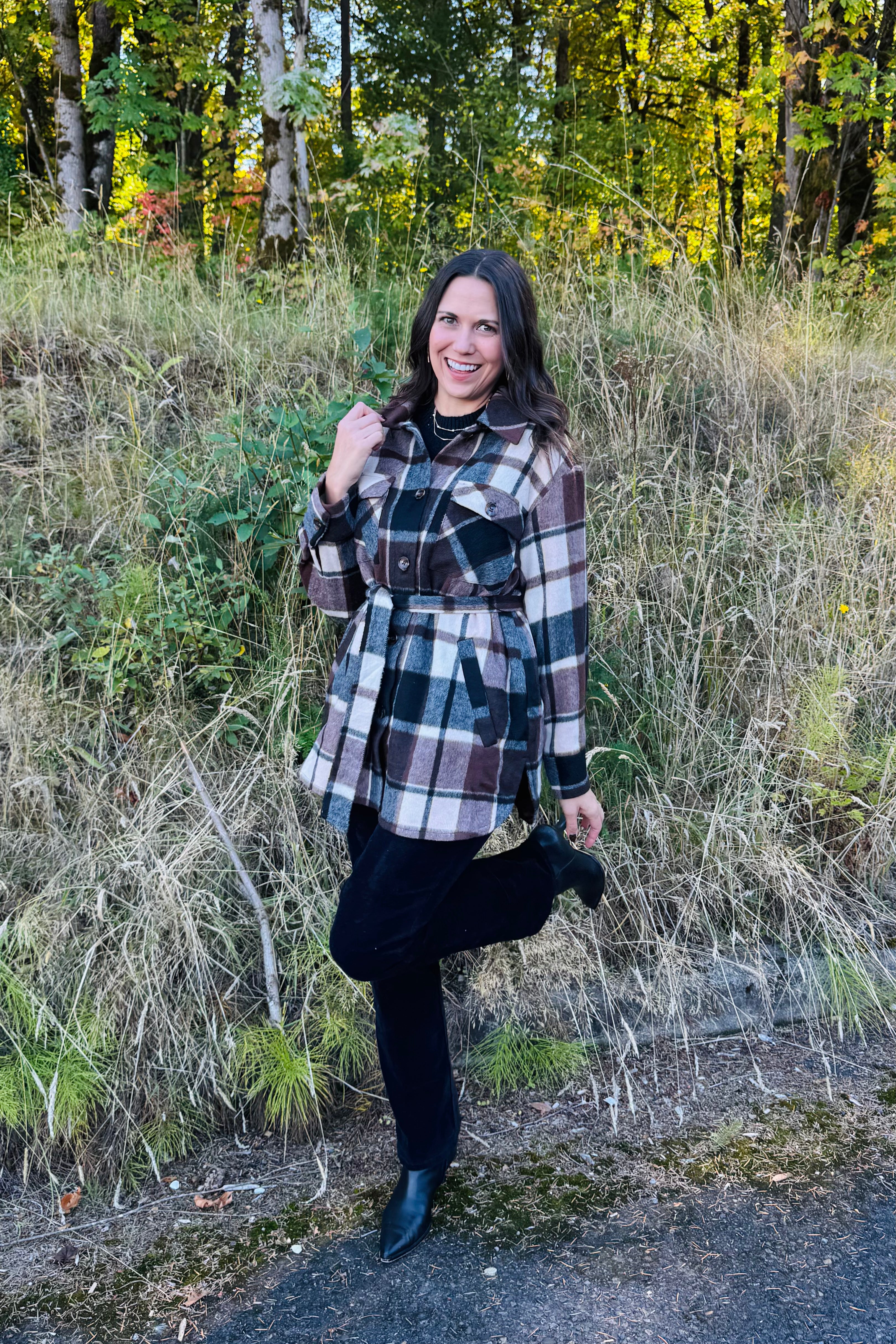 Locket Plaid Coat