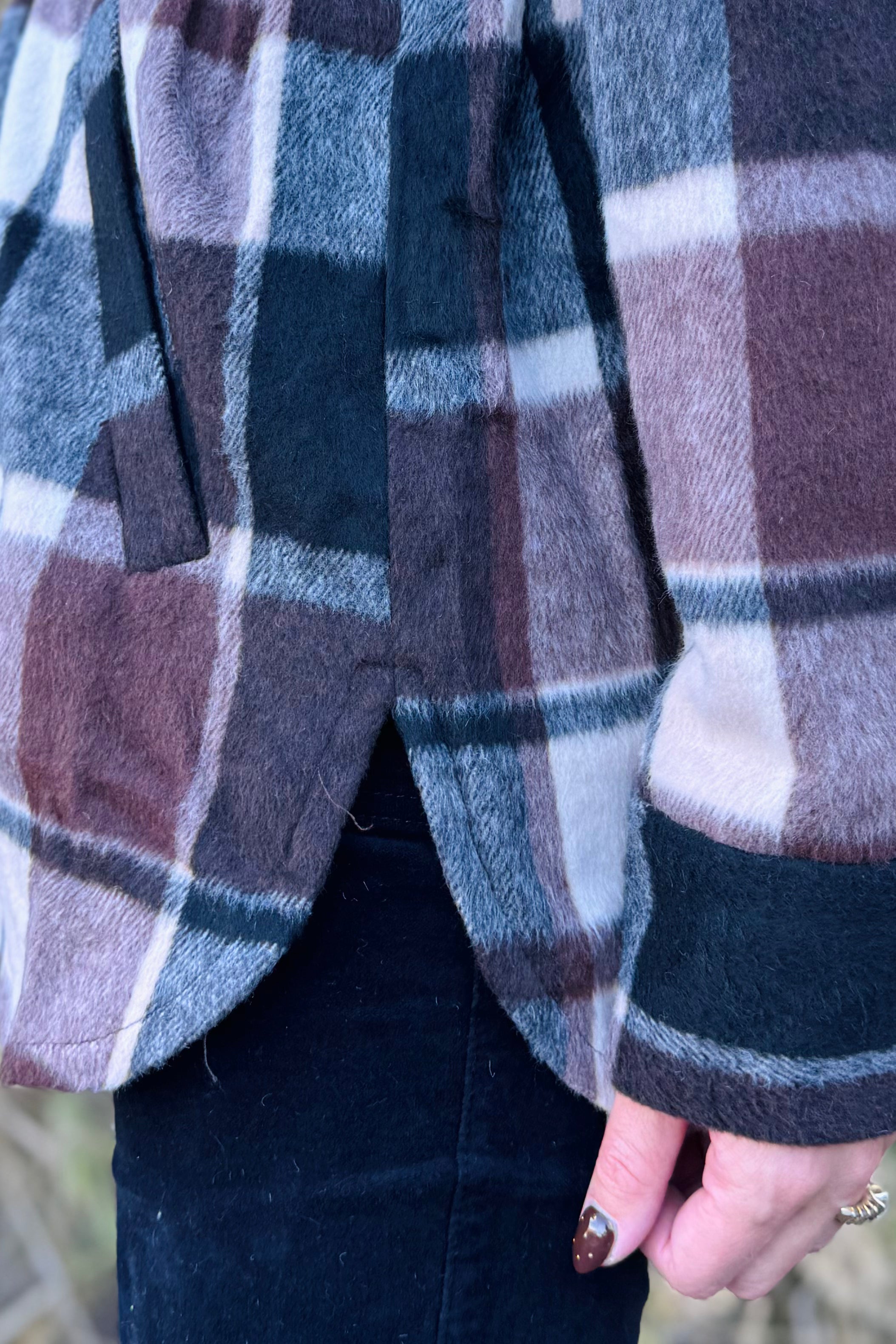 Locket Plaid Coat