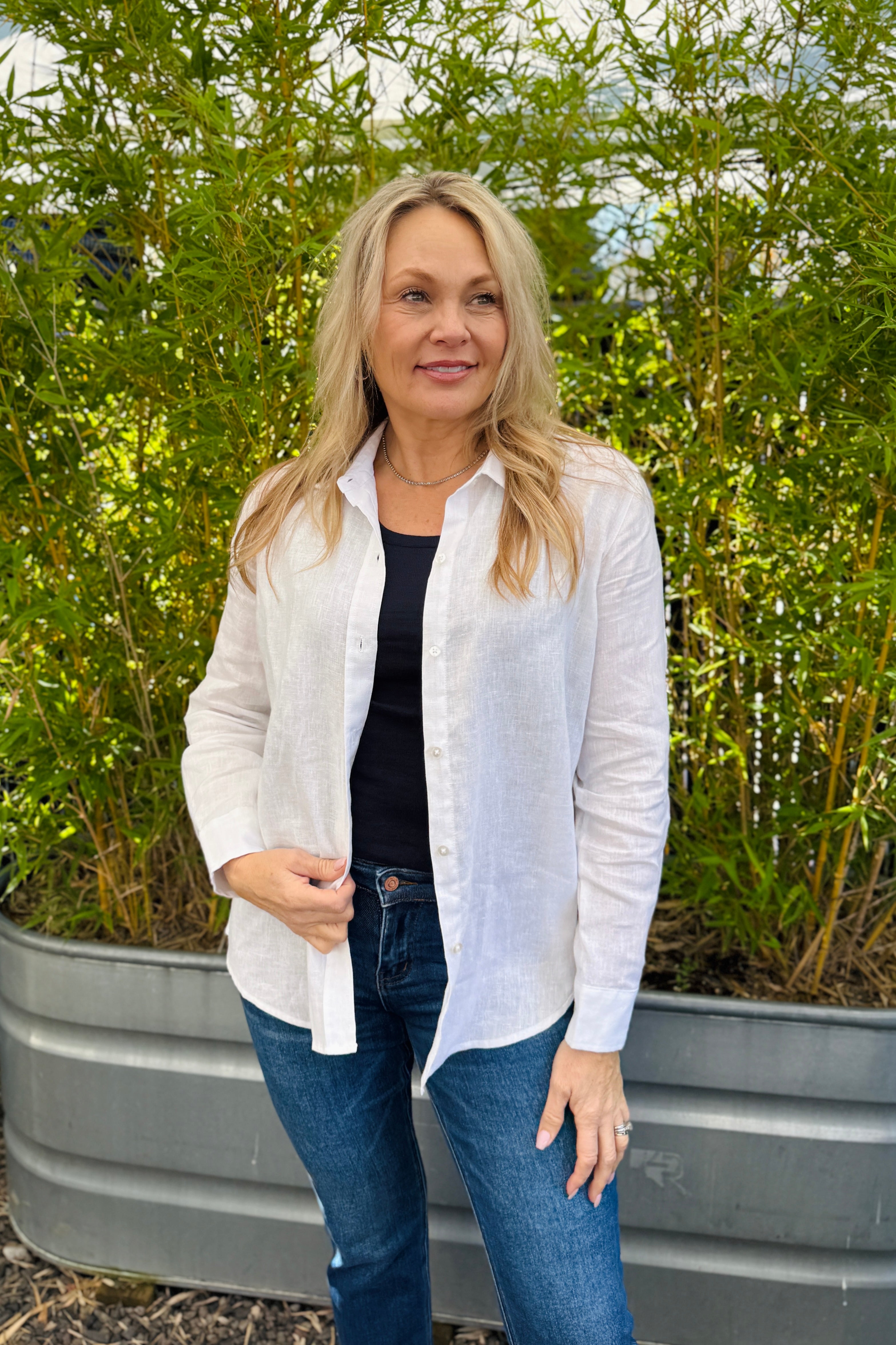 Long Pure Button Down Shirt