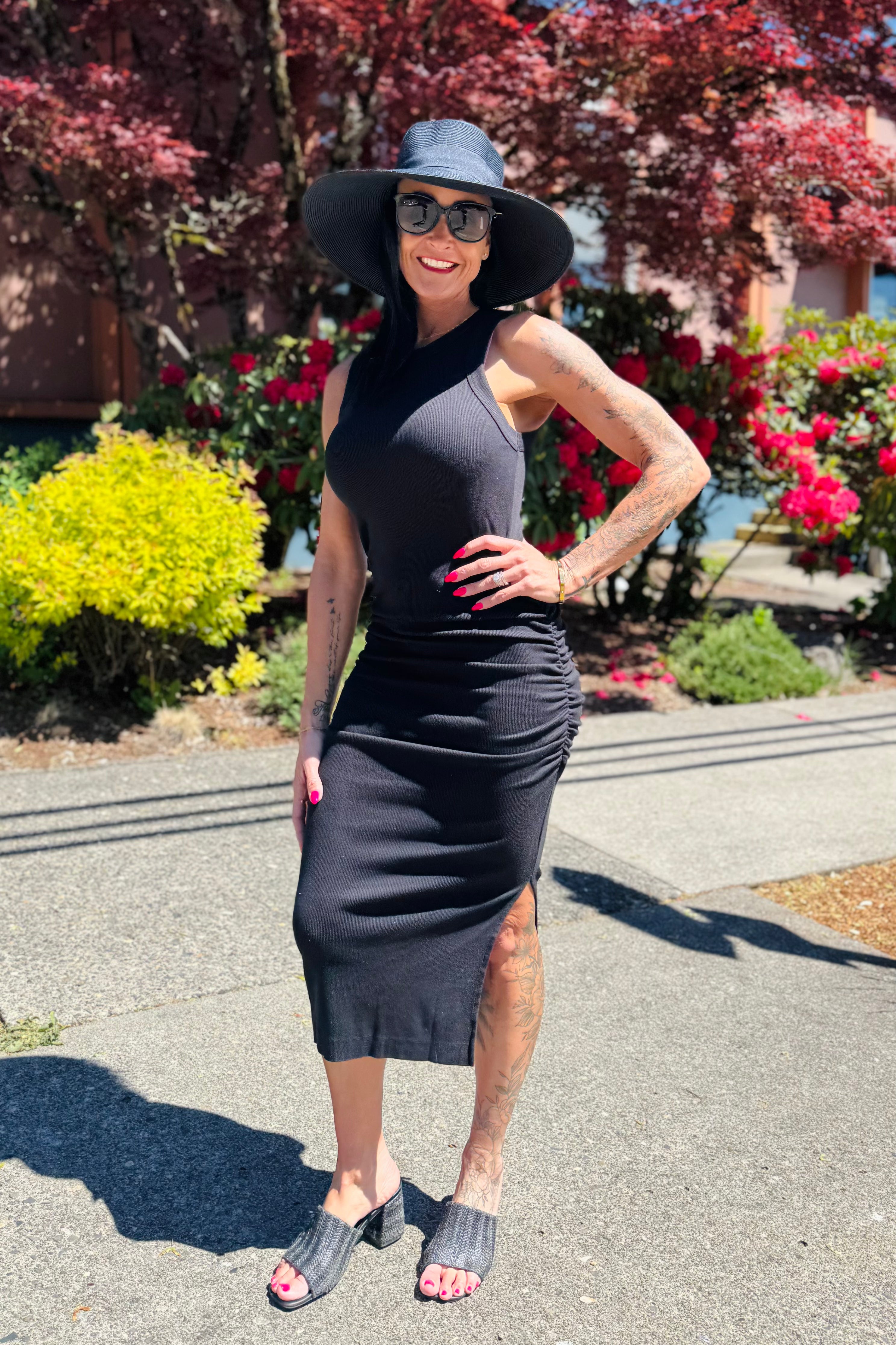Wren Ruched Midi Dress