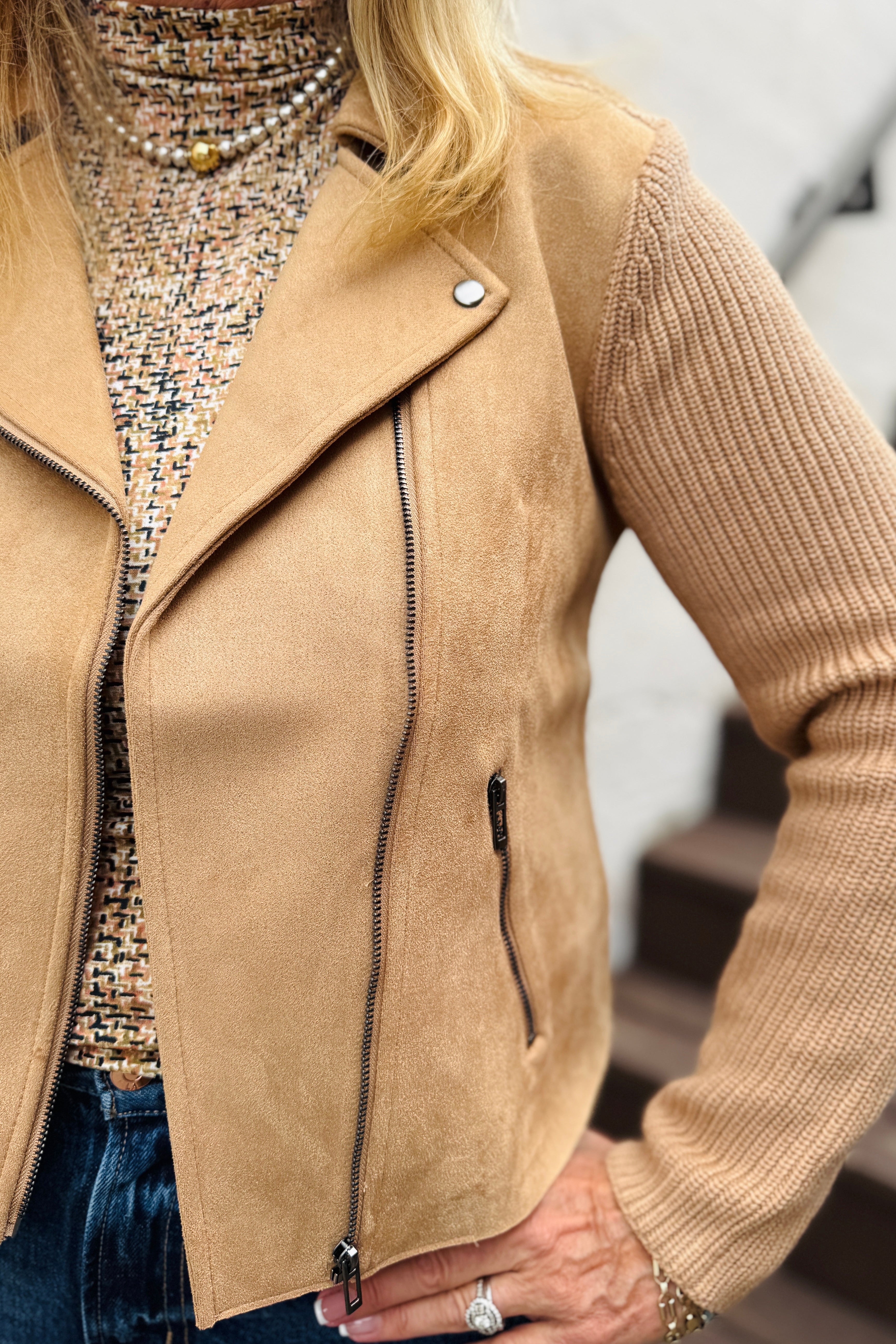 Mixed Media Moto Jacket