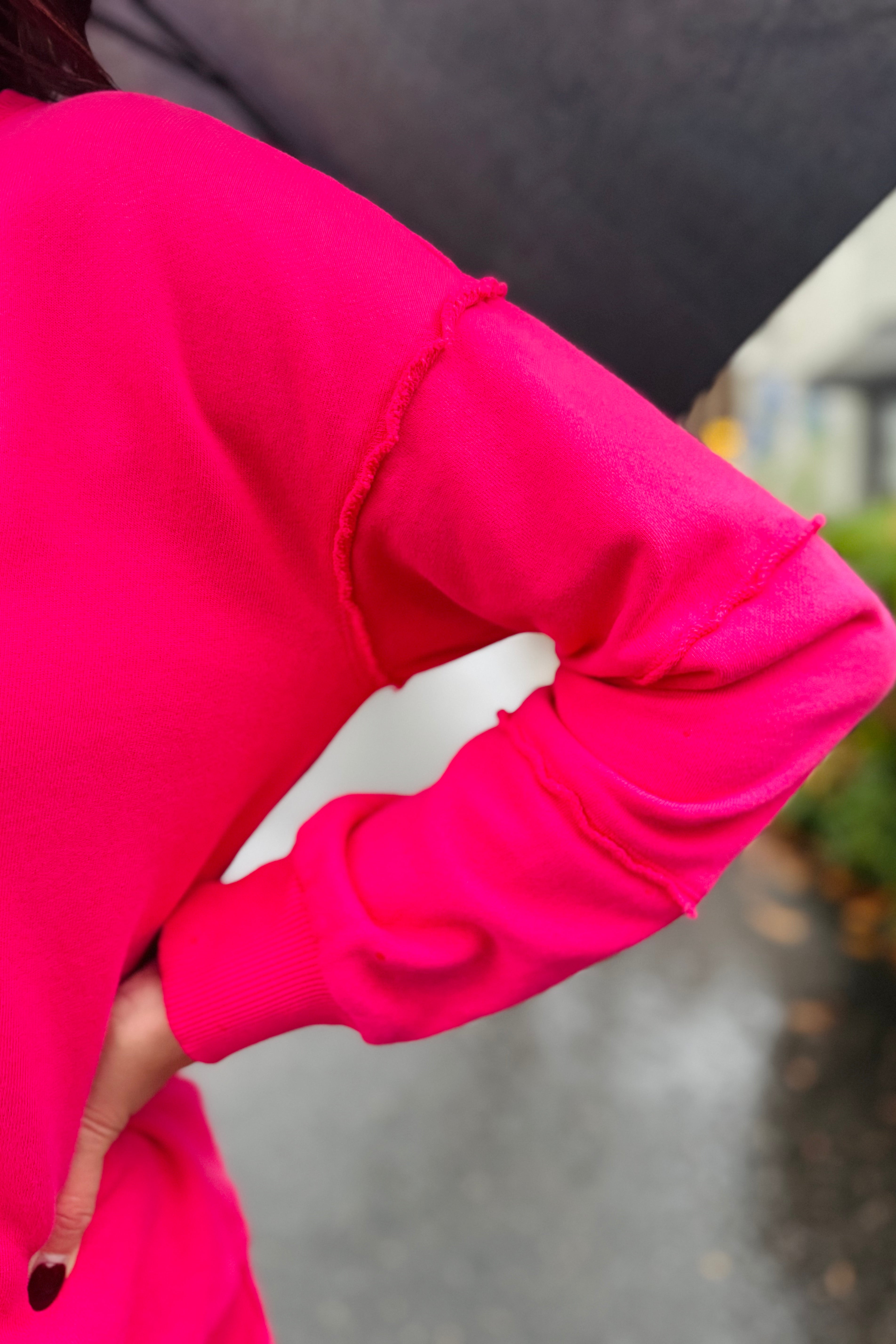 L/S Seamed Boxy Sweatshirt-Fruit Punch