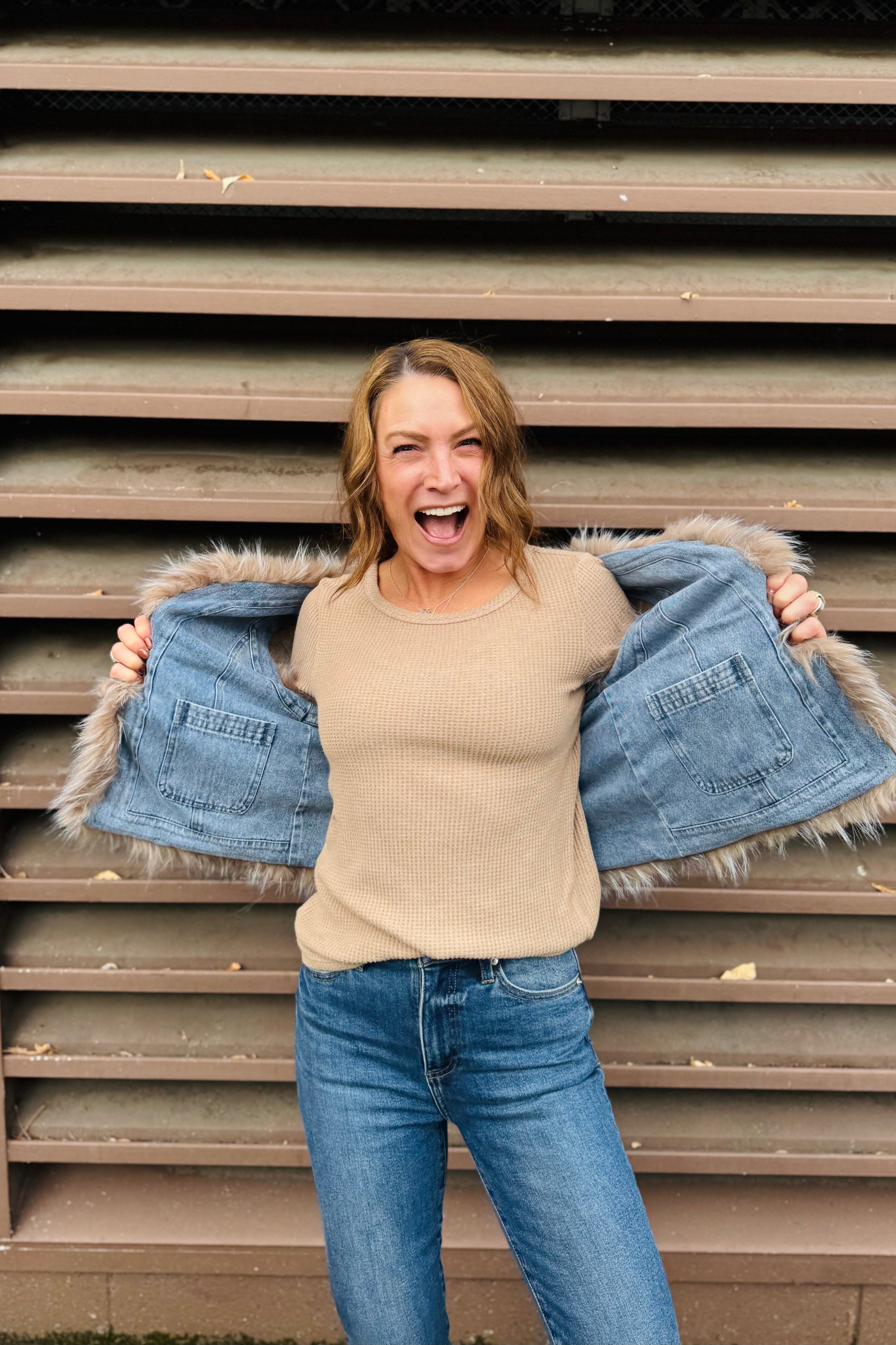 Montana Fur & Denim Vest