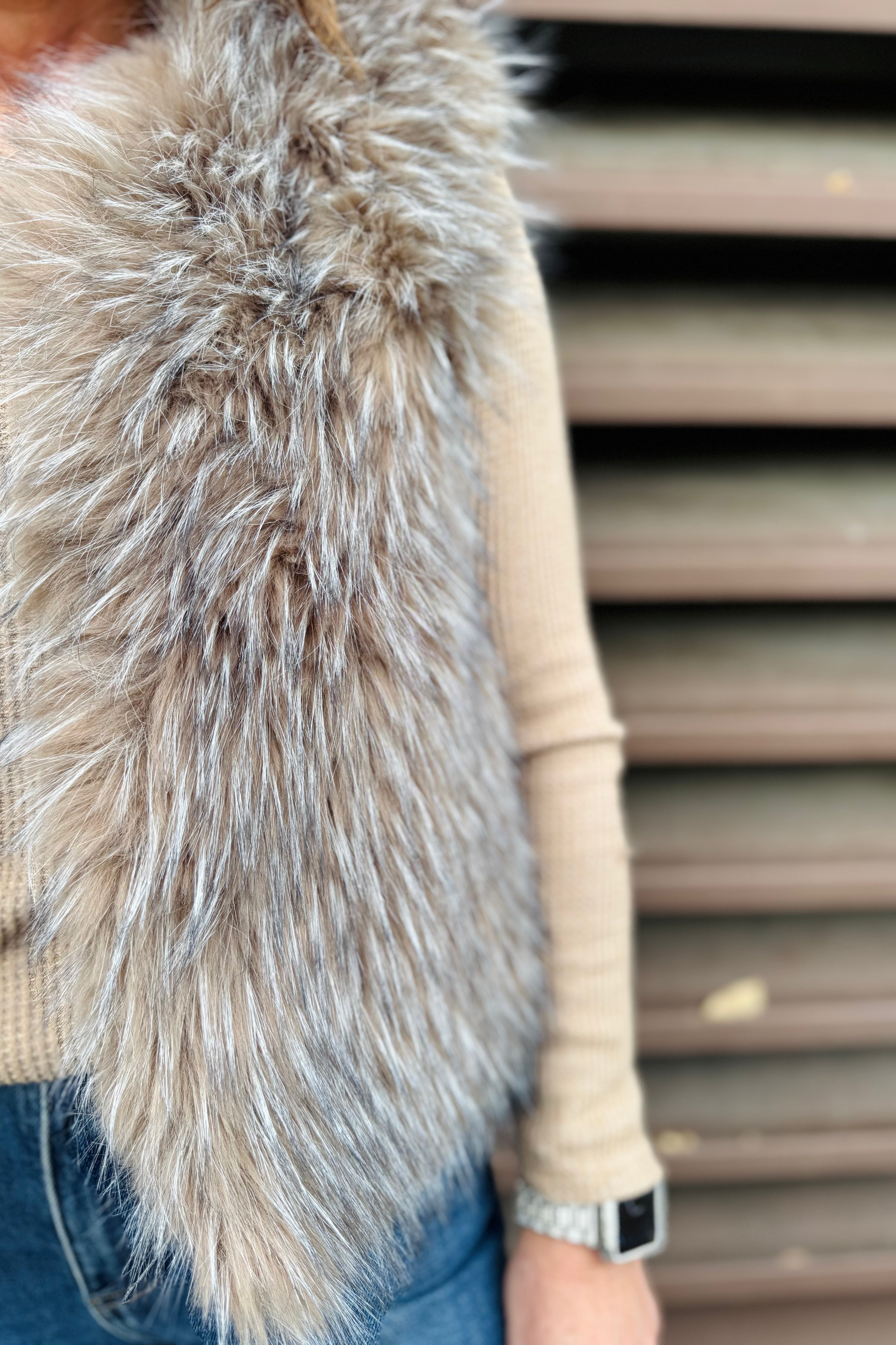 Montana Fur & Denim Vest