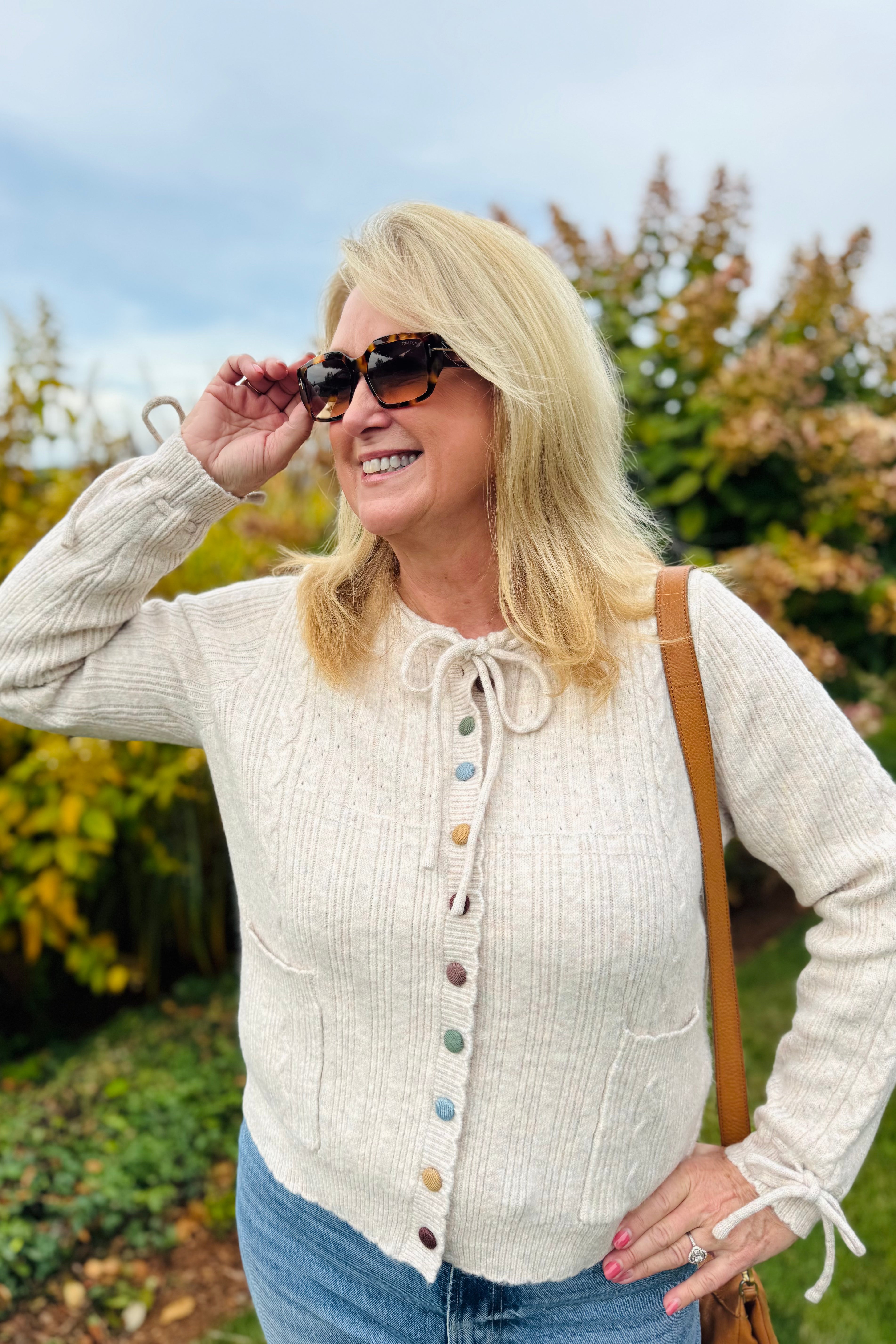 Multi Color Button Down Cardi