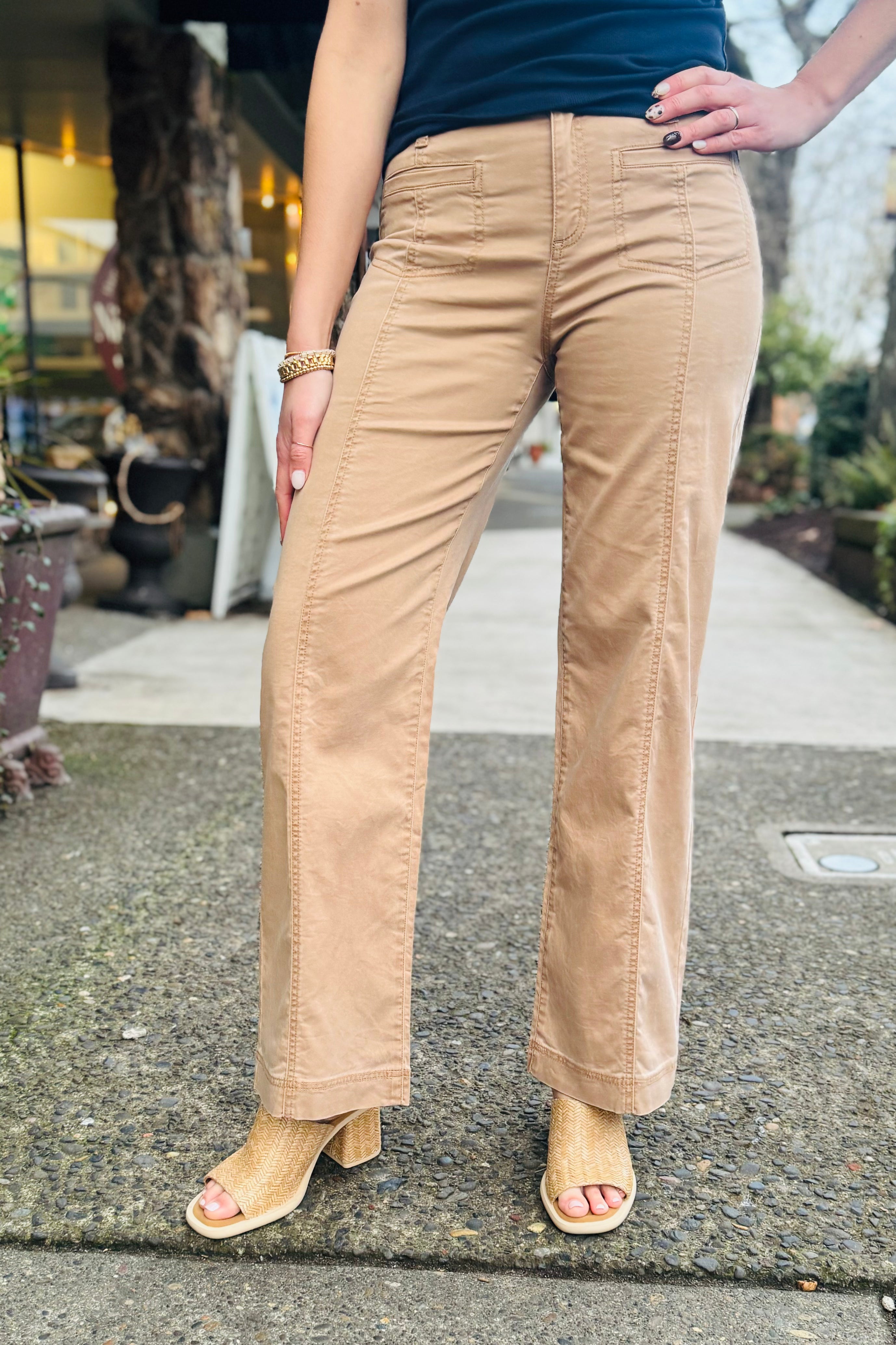 31" Sateen Wide Leg Pant