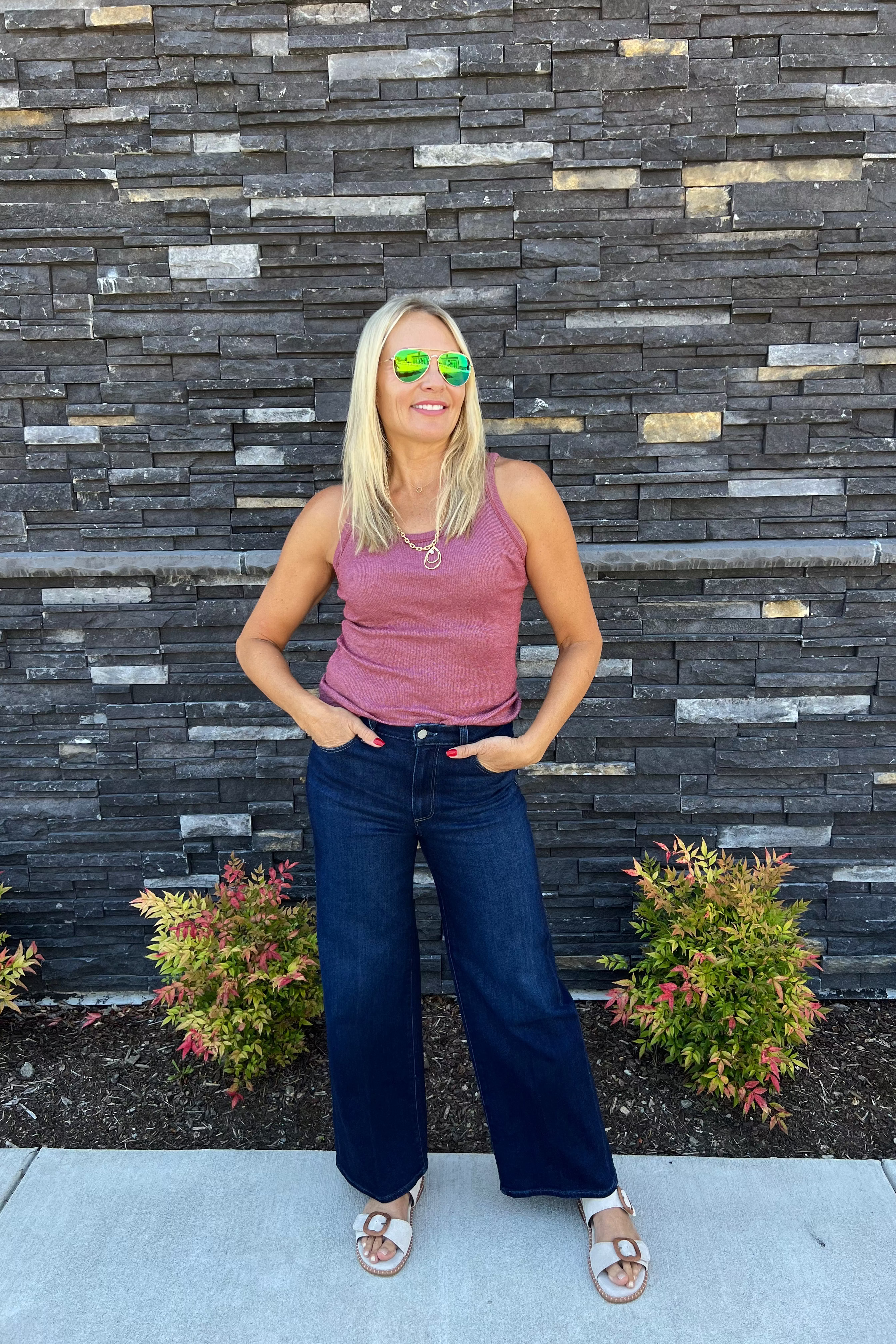 Bringing something special to your everyday tank. Crafted in our timeless, signature Shine fabric, this tank features a body sculpting fit with a scoop neckline. Dress this favorite up or down with denim, a satin skirt or your favorite lounge pants.
