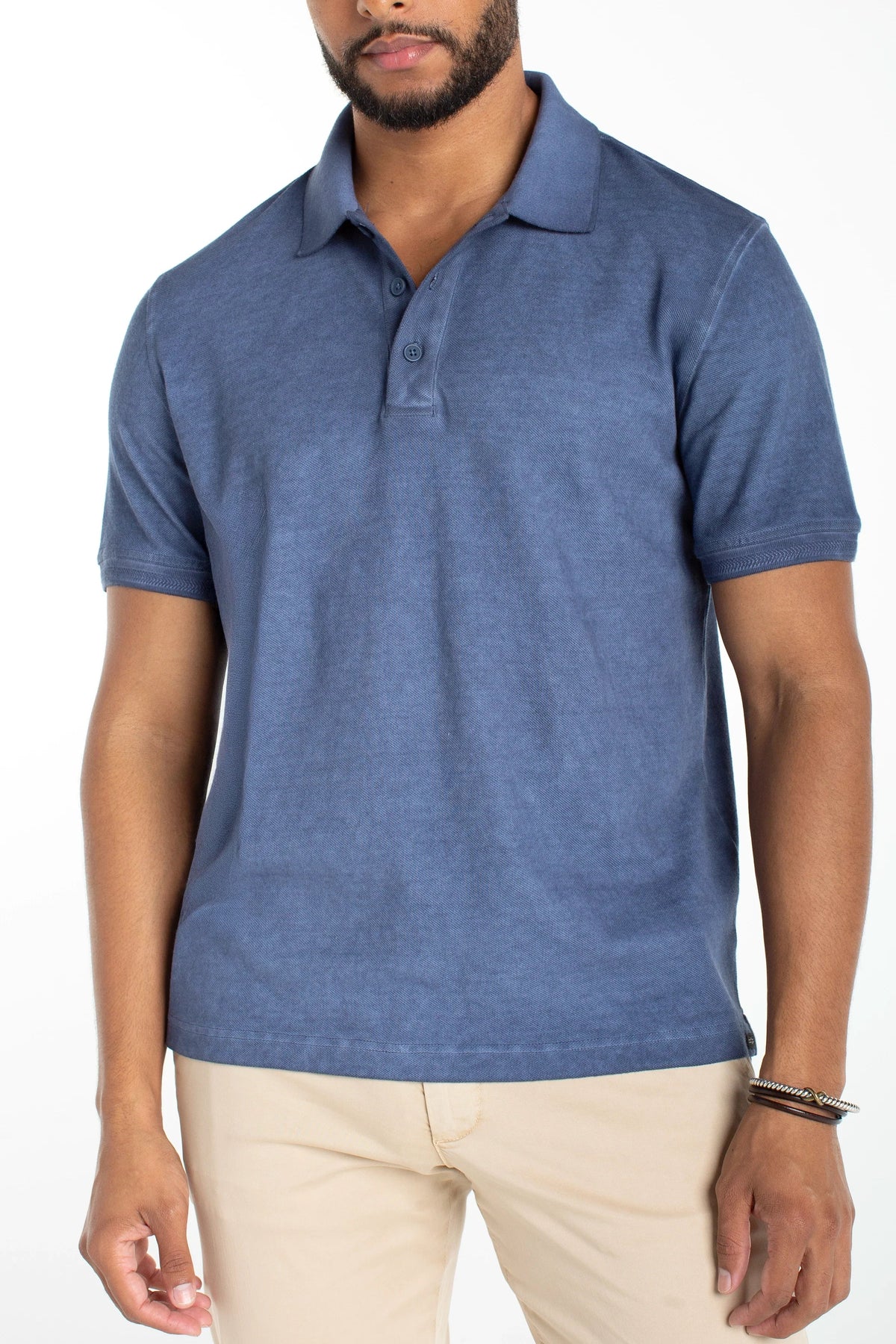 Novelty Rib Polo - Blue