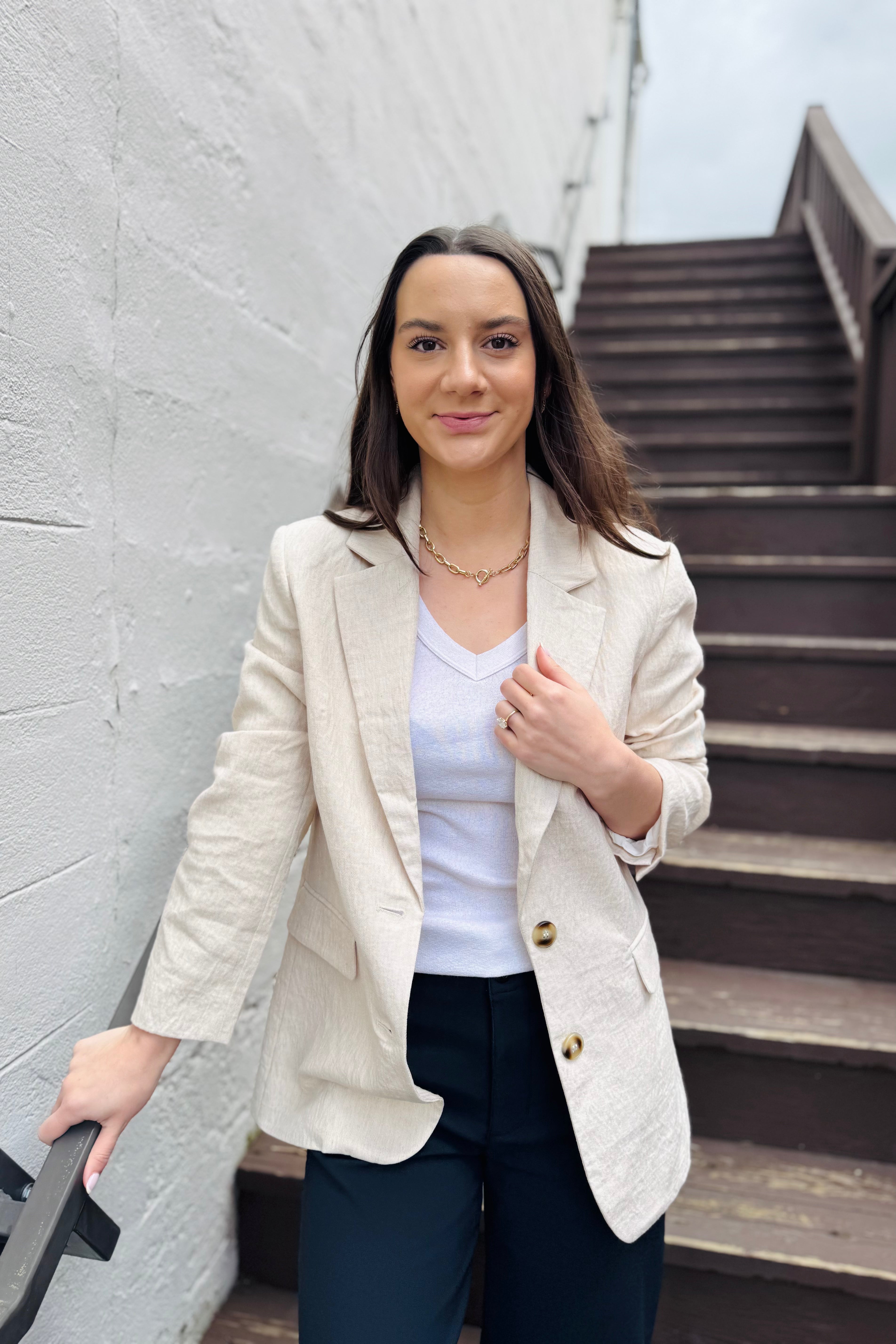 Oversized Linen Blazer