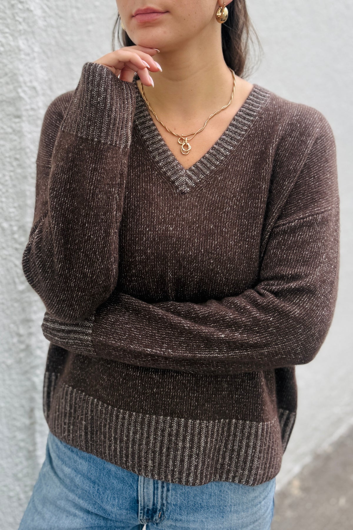 Oversized V-Neck Sweater