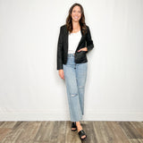 Pam Waxed Denim Blazer