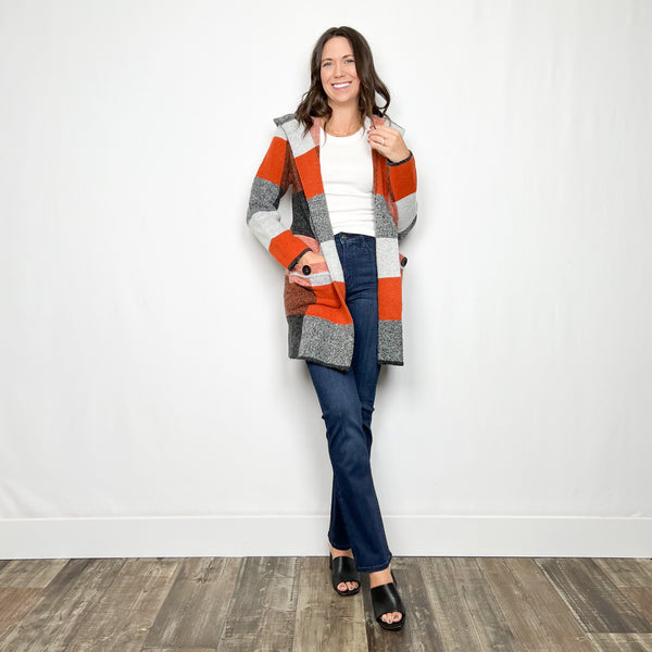 Plaid Jacquard Coat